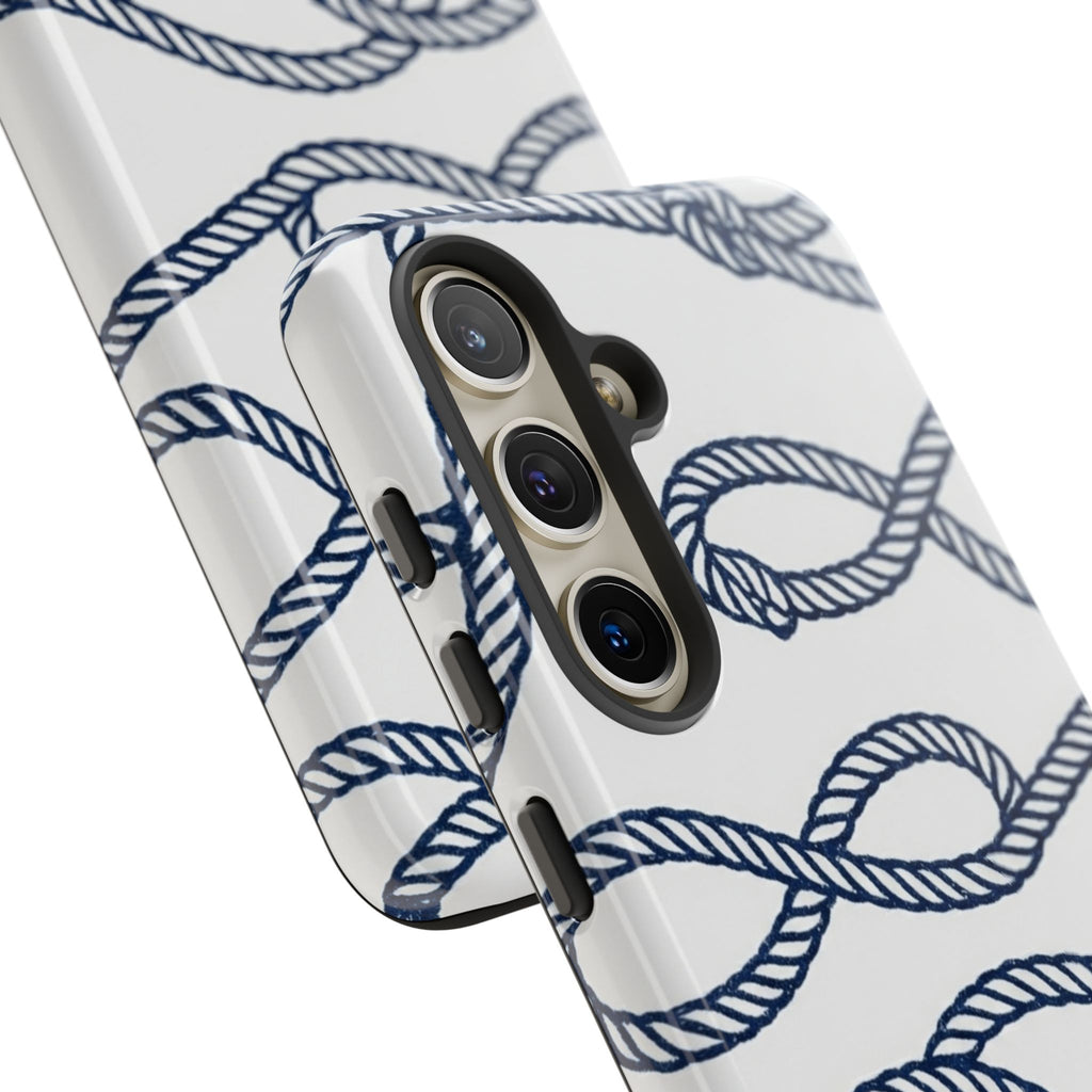 Nautical Rope Tough Case — Protective Phone Cover with Navy Knot Design