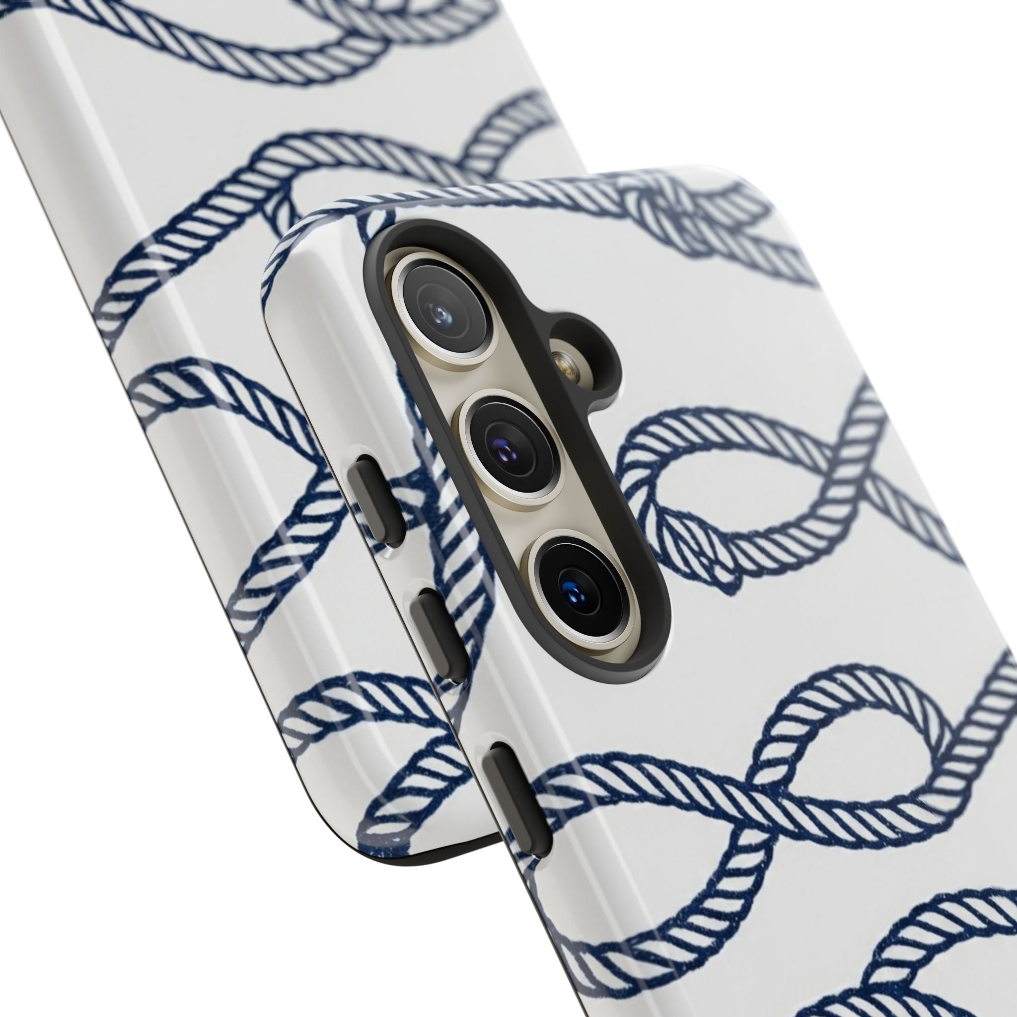 Nautical Rope Tough Case — Protective Phone Cover with Navy Knot Design