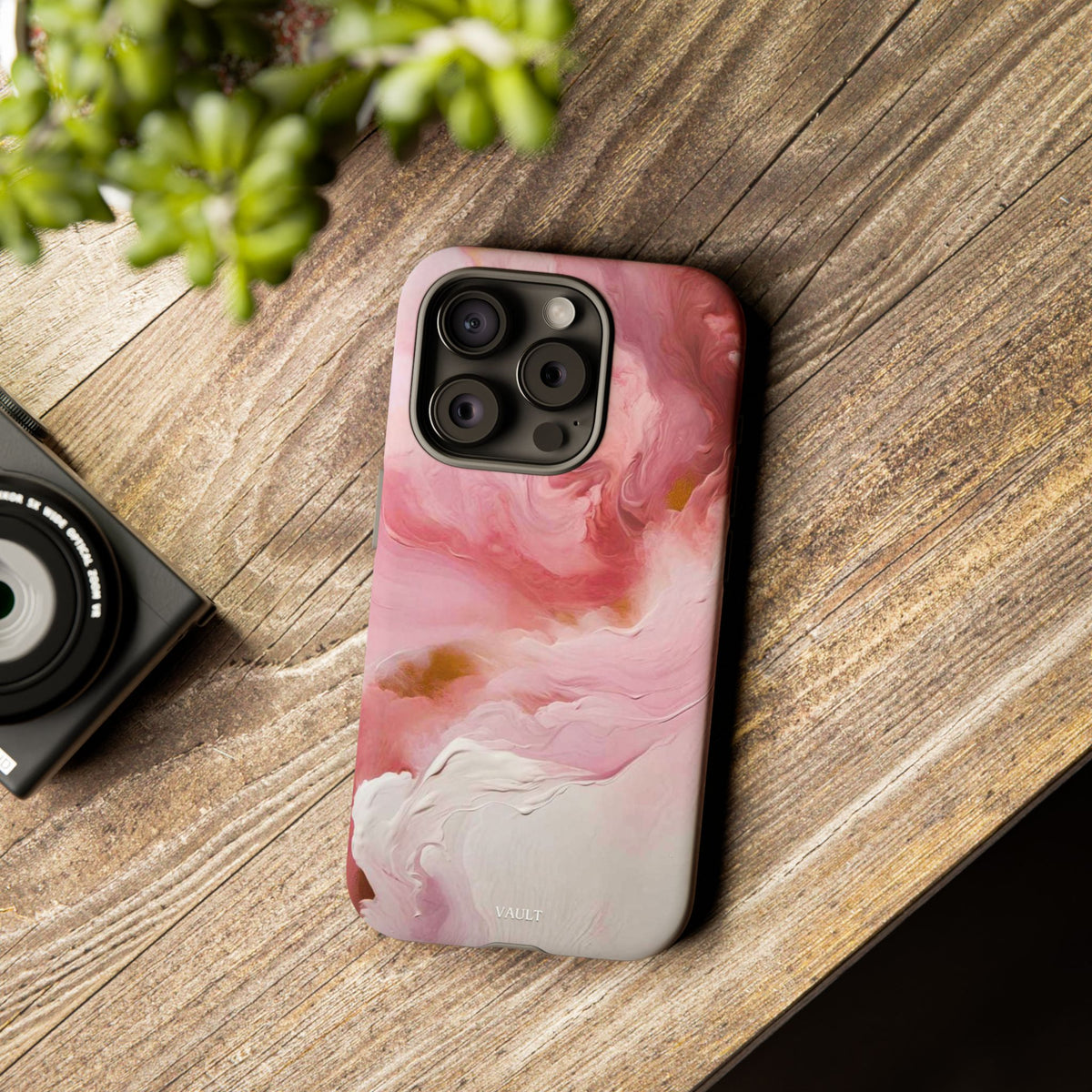 Pink Marble Tough Phone Case — Protective Artistic Phone Cover