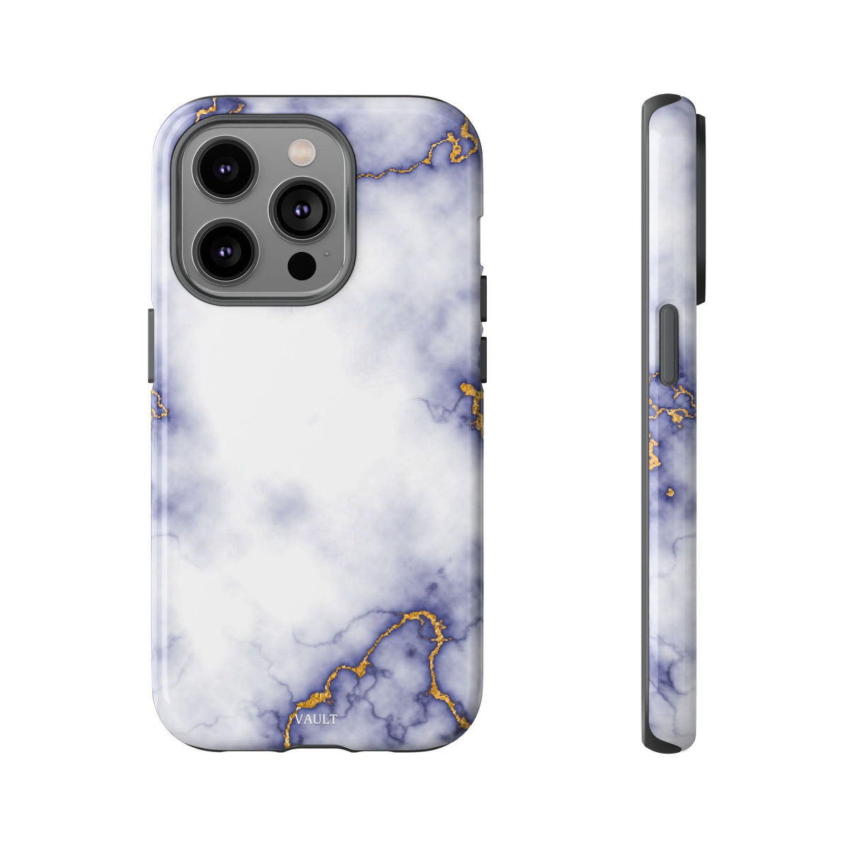 Purple Marble Tough Phone Case with Gold Veins