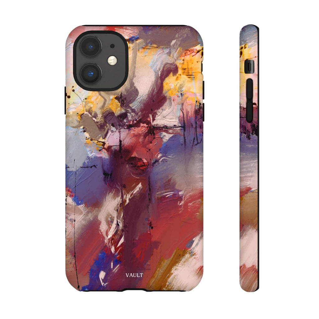 Abstract Brushstroke Tough Phone Case — Colorful Protective iPhone Cover