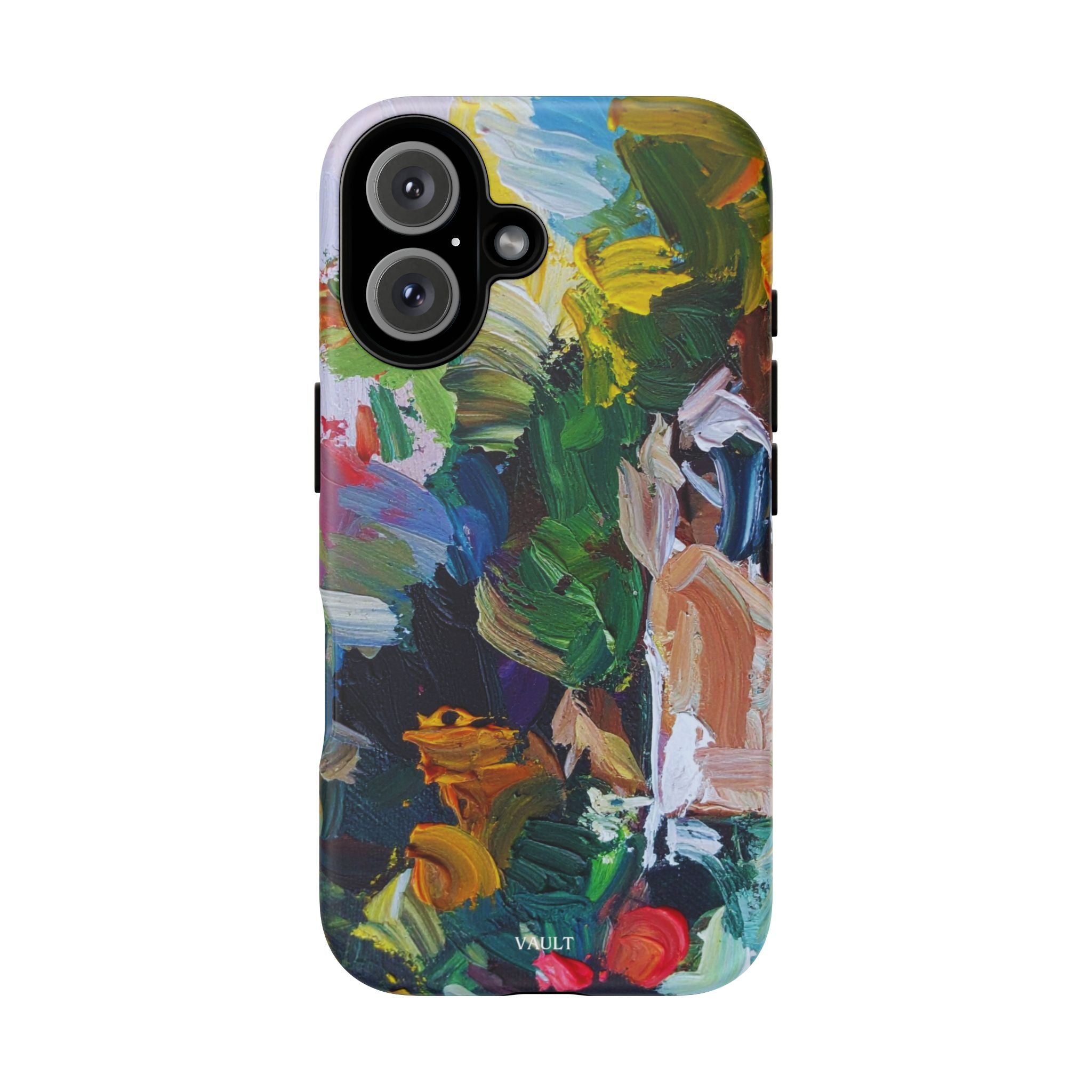 Abstract Paint Brushstroke Phone Case — Colorful Artistic Tough Case