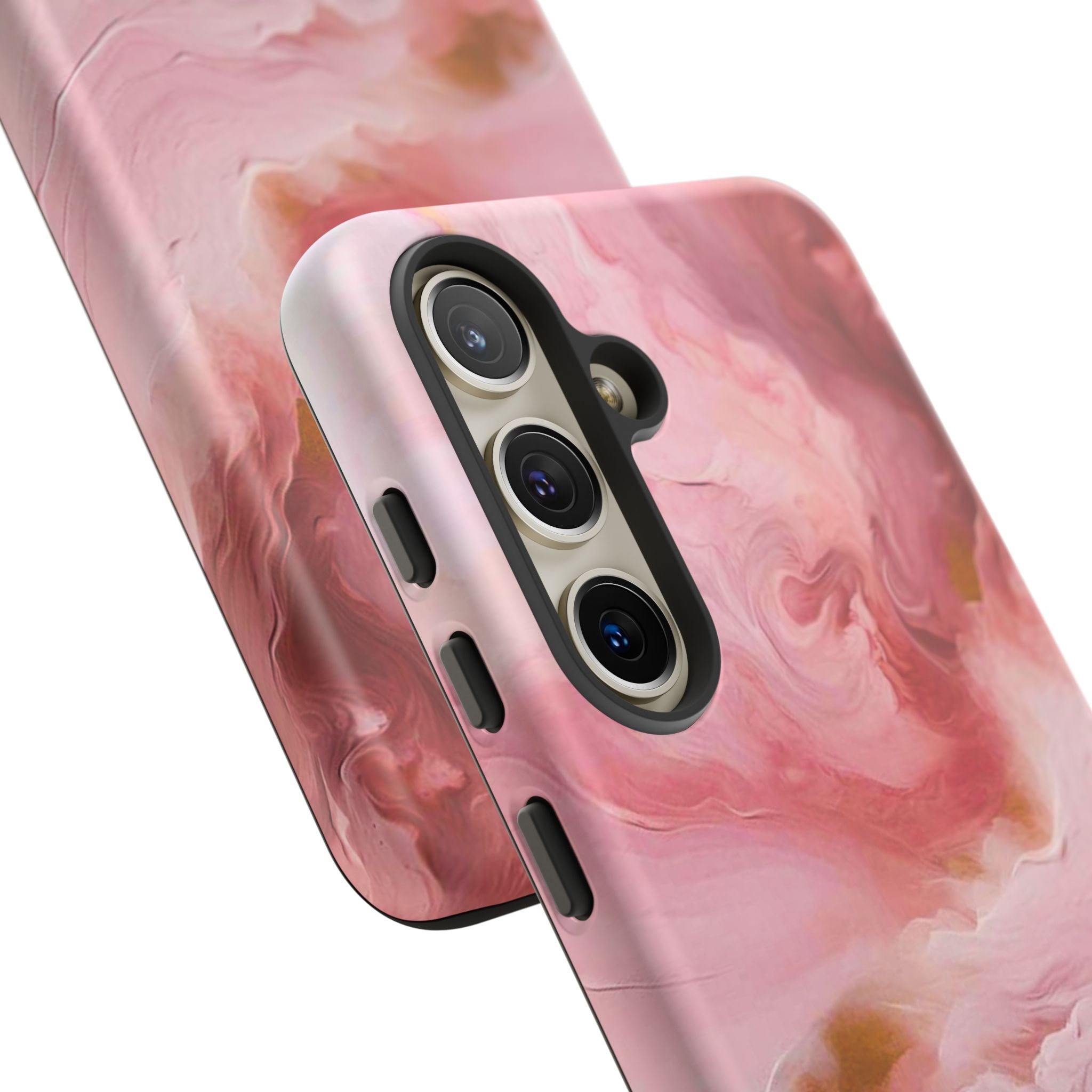 Pink Marble Tough Phone Case — Protective Artistic Phone Cover