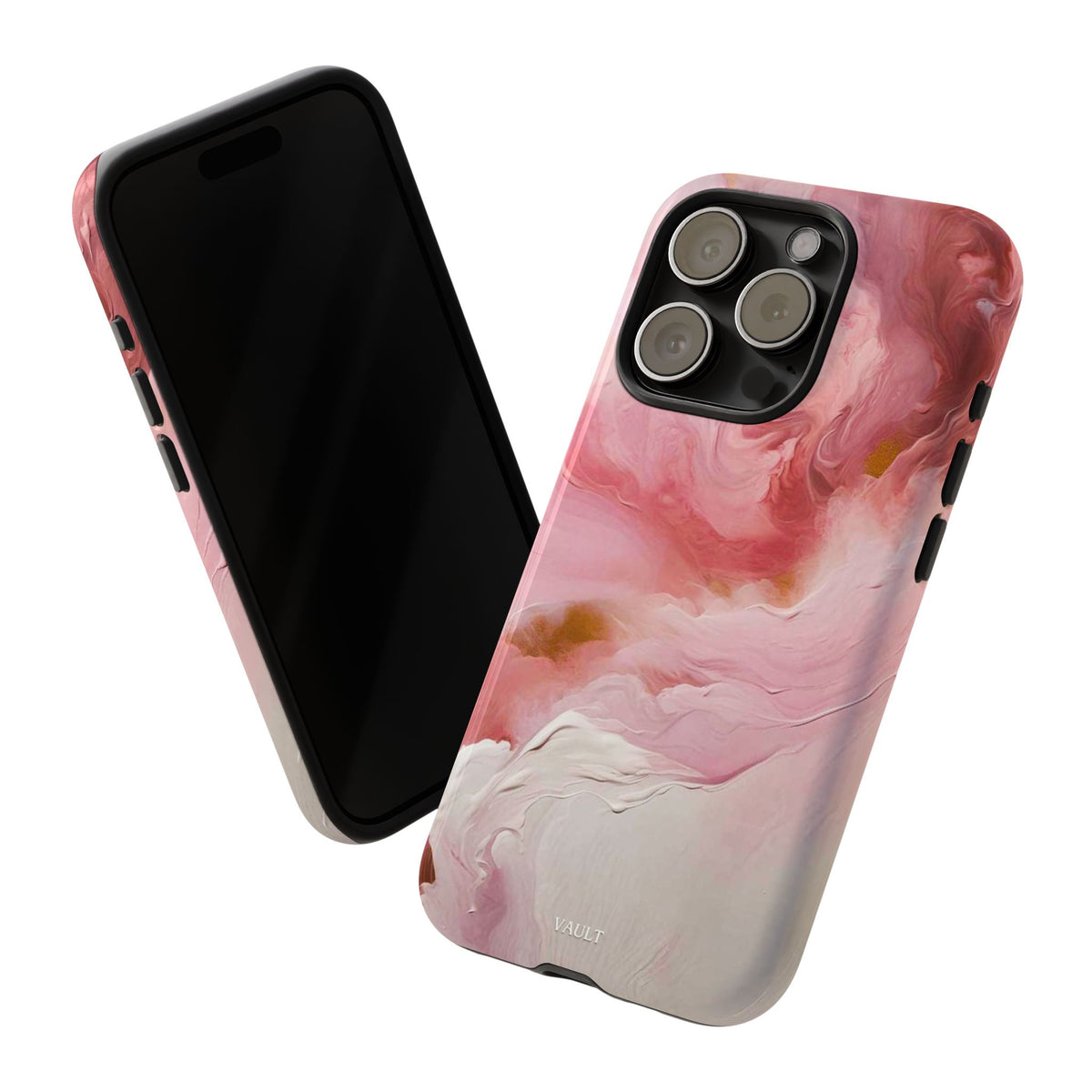 Pink Marble Tough Phone Case — Protective Artistic Phone Cover