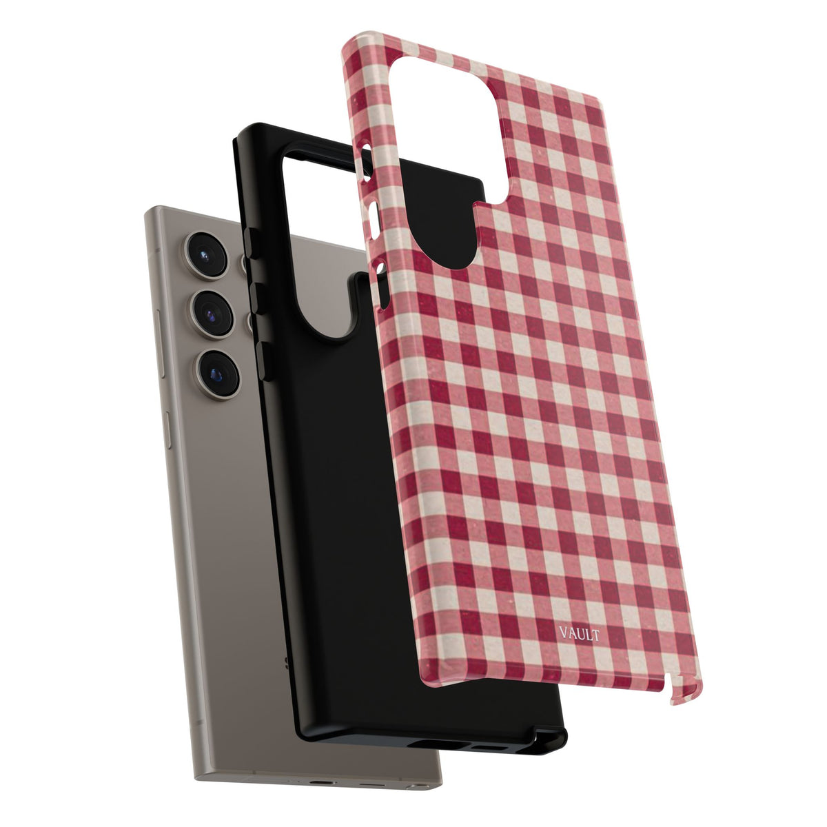 Gingham Phone Case — Red Plaid Tough Case