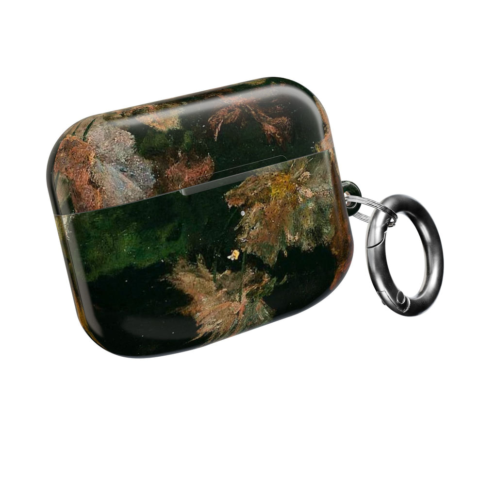 AirPods Case — Dark Green Brown Marble Protective Cover