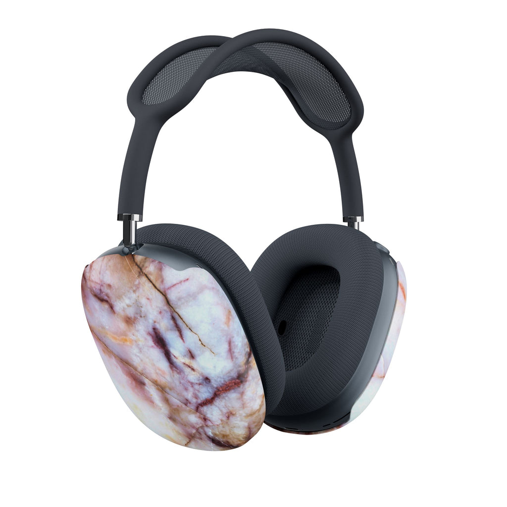Marble Pink AirPod Max Case — Floral Marble Protective Covers for Apple Headphones