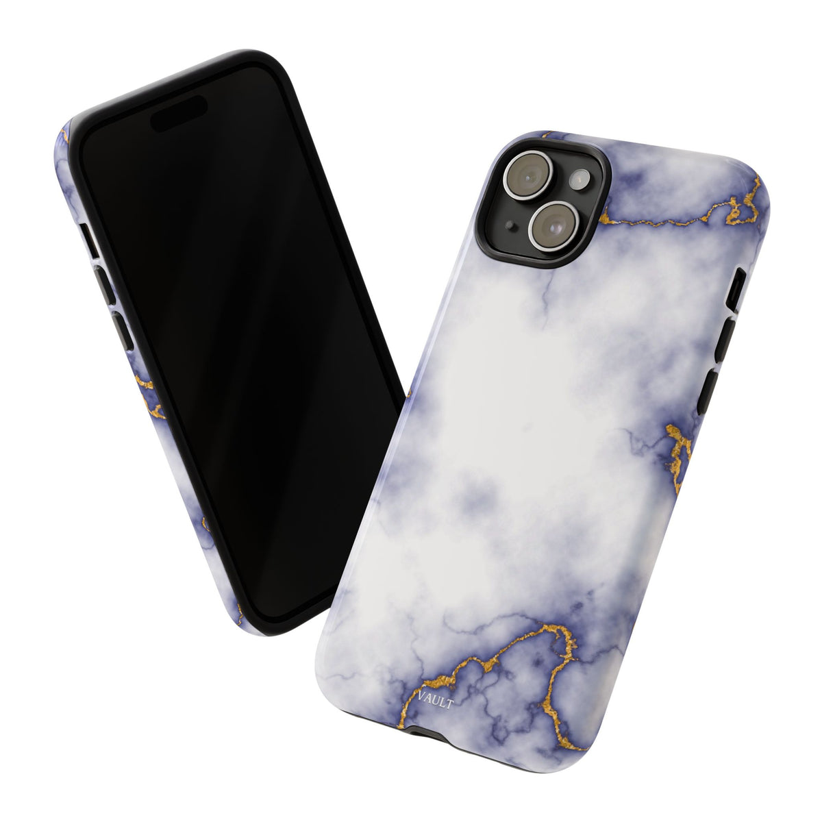 Purple Marble Tough Phone Case with Gold Veins