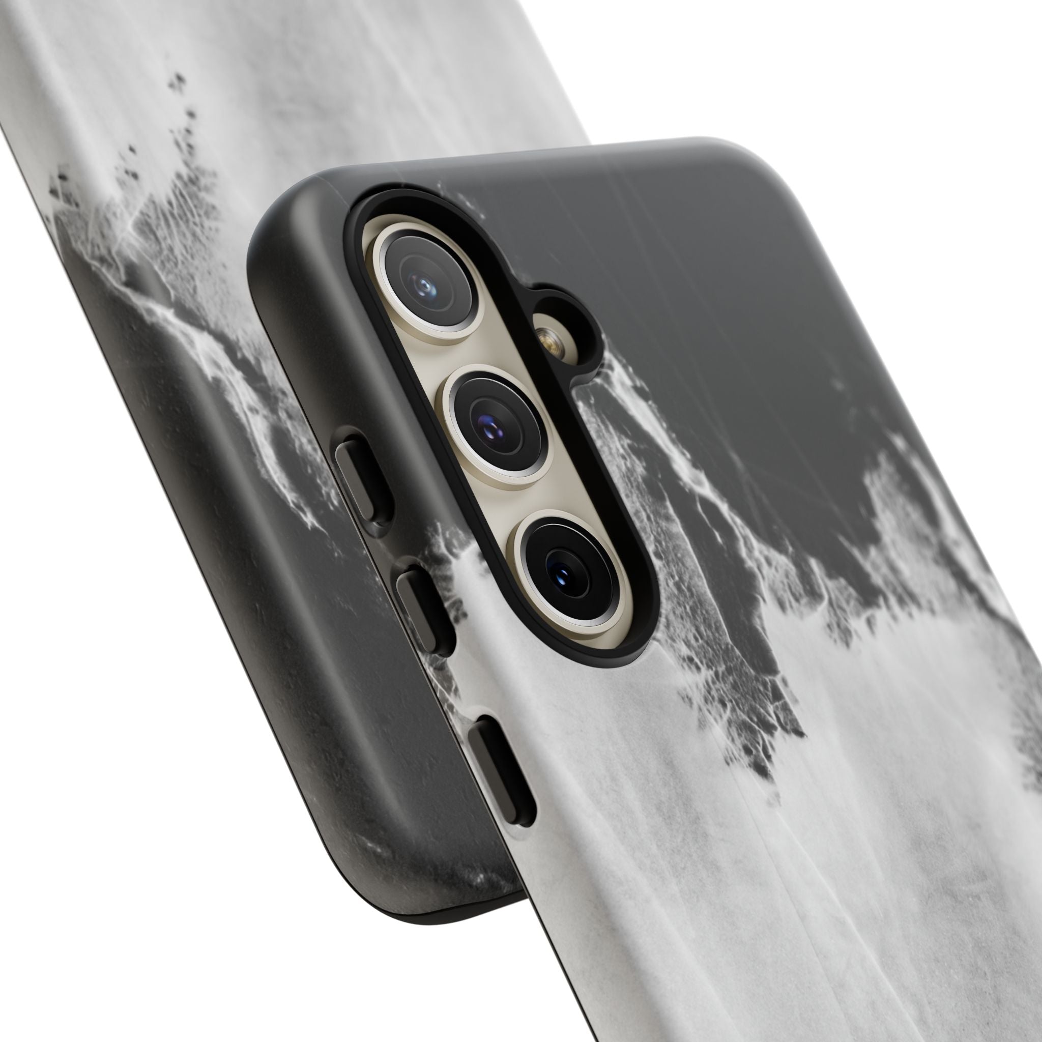 Marble Ink Tough Case — Black & White Abstract Phone Cover
