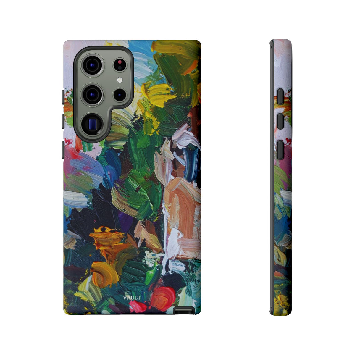 Abstract Paint Brushstroke Phone Case — Colorful Artistic Tough Case