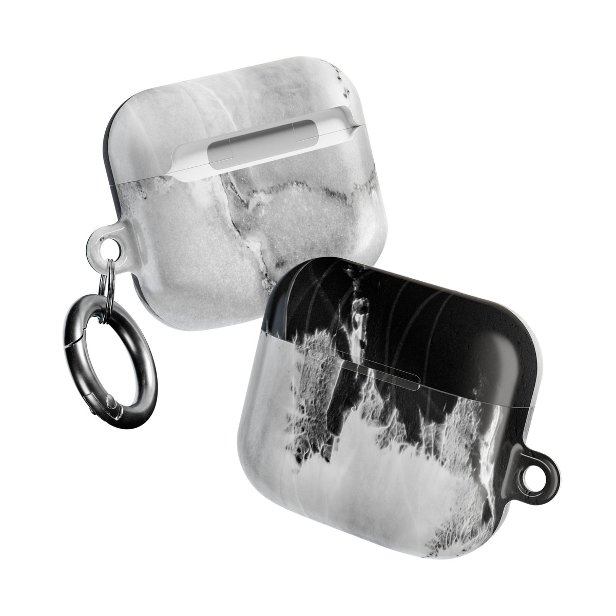 Marble Ink AirPod Case — Black & White Abstract Protective Cover