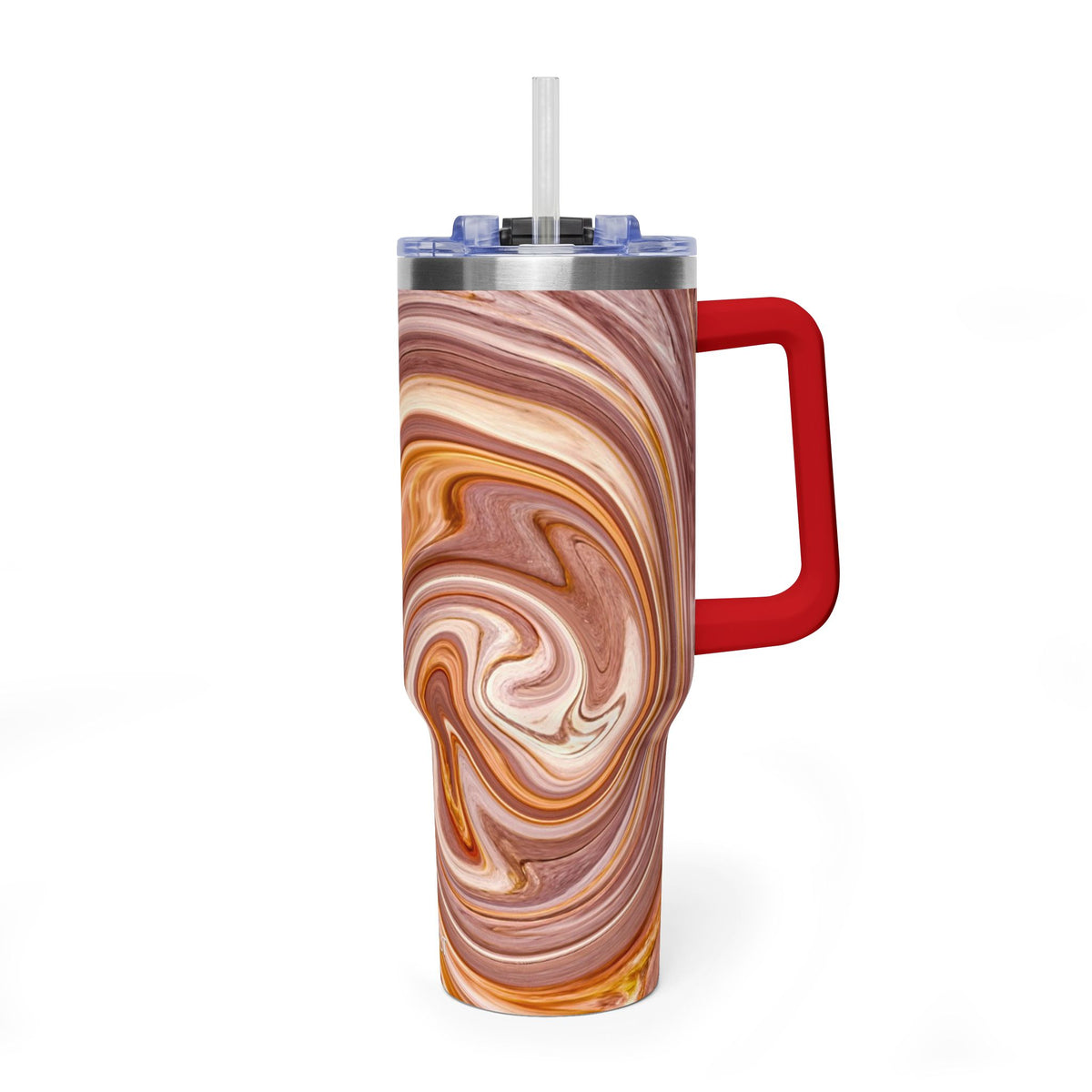 40oz Marble Swirl Thermal Tumbler - Insulated Travel Mug