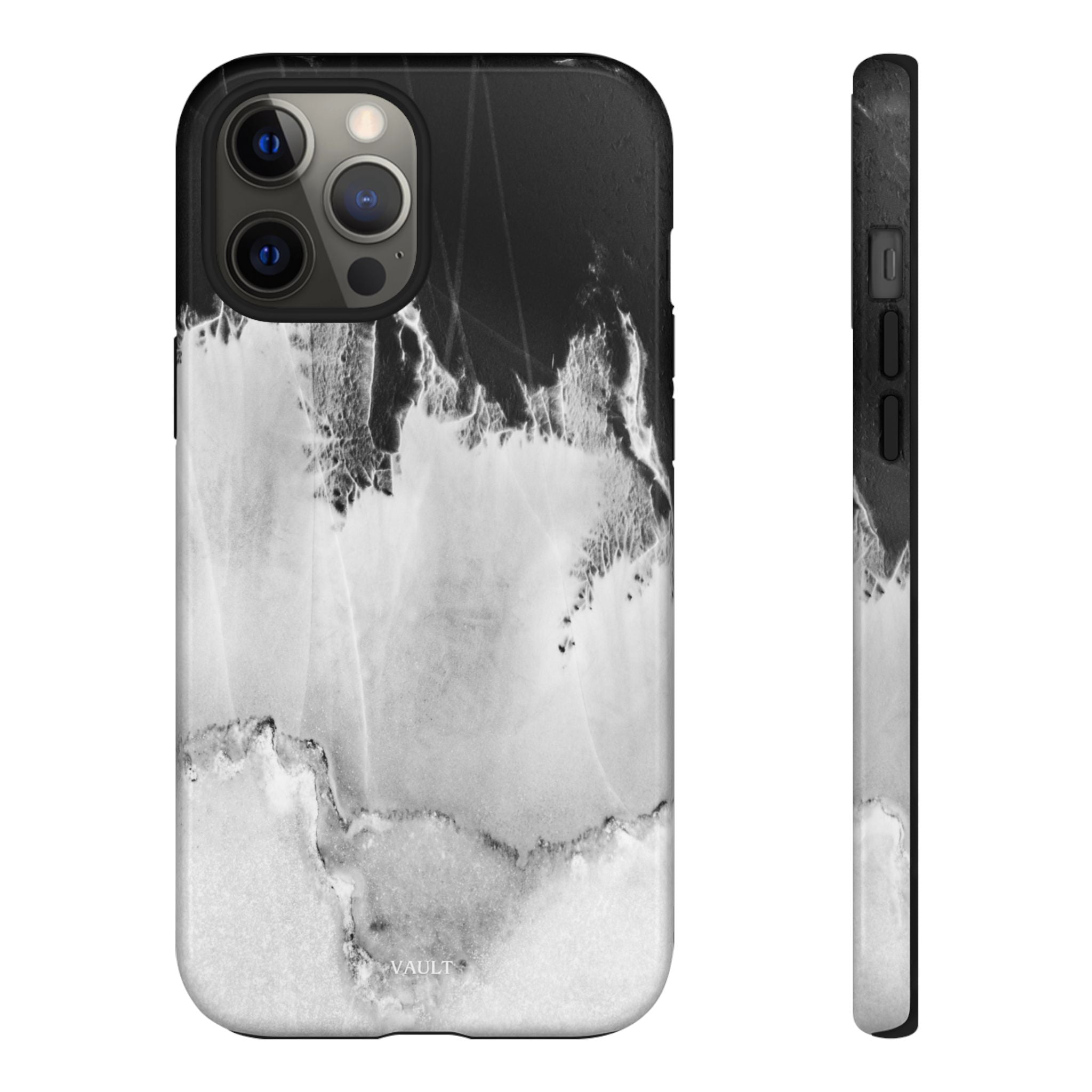 Marble Ink Tough Case — Black & White Abstract Phone Cover