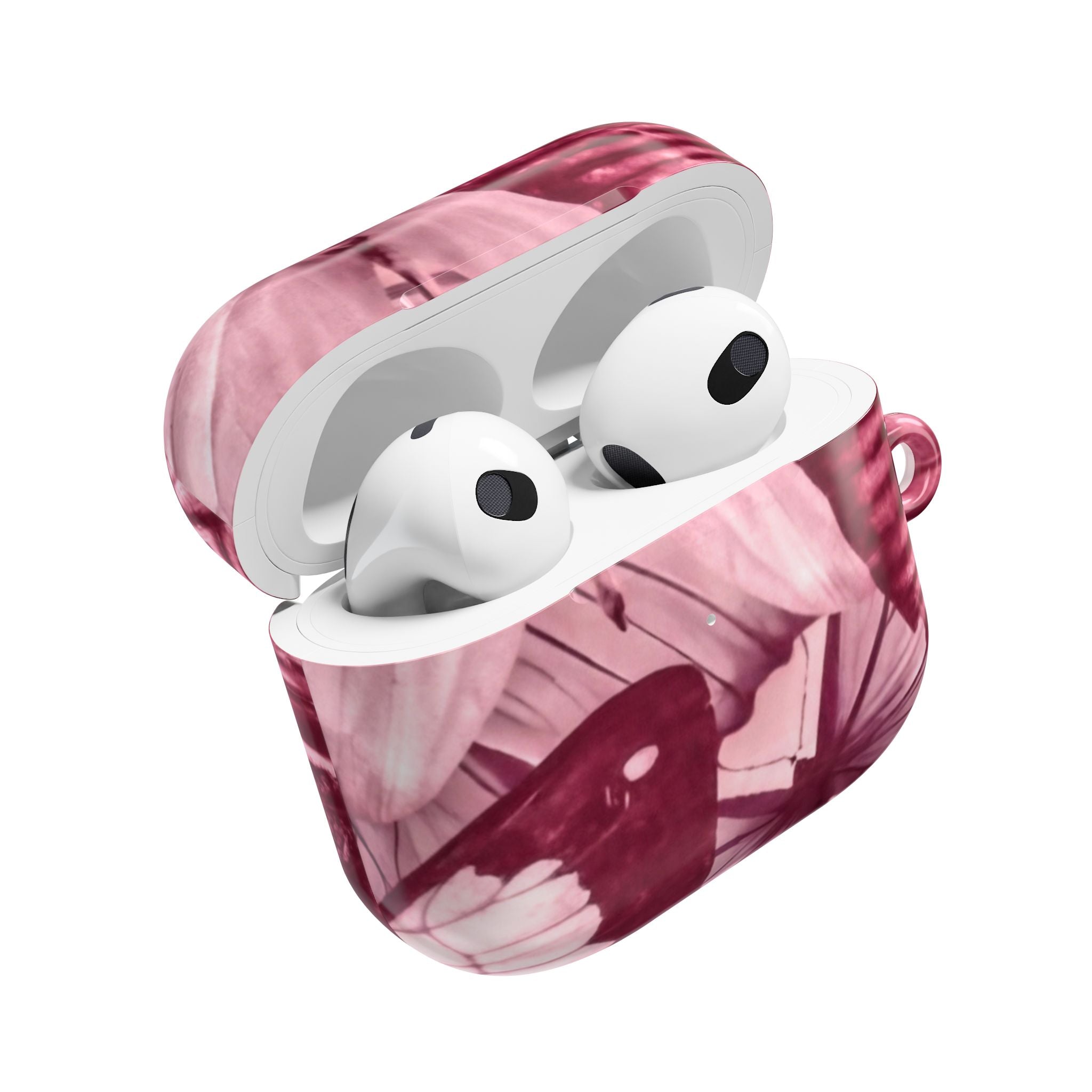 Floral Parasol AirPod Case — Vintage Pink Umbrella Design