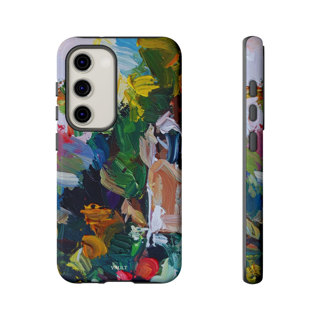 Abstract Paint Brushstroke Phone Case — Colorful Artistic Tough Case