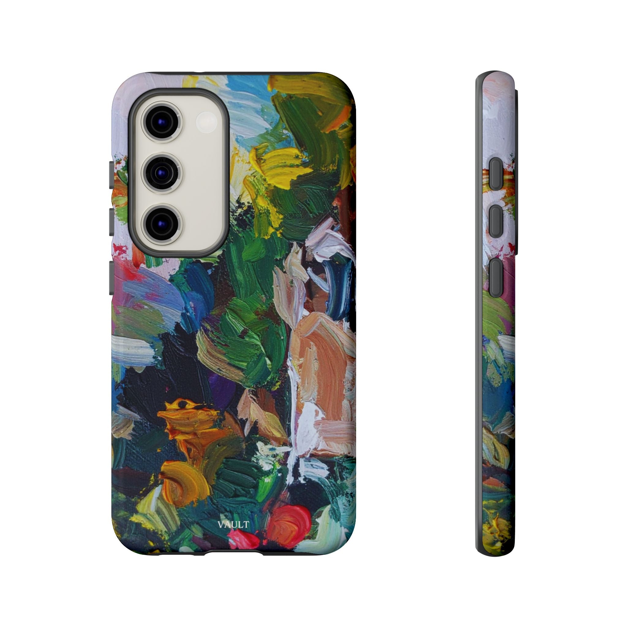 Abstract Paint Brushstroke Phone Case — Colorful Artistic Tough Case