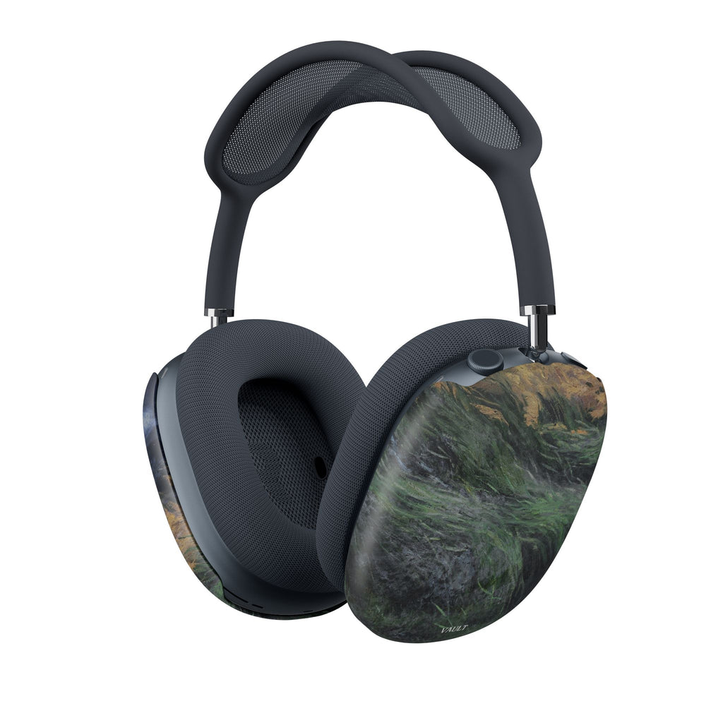 Abstract Landscape AirPod Max Case – Green & Navy Brushstroke Designer Ear Cup Skins