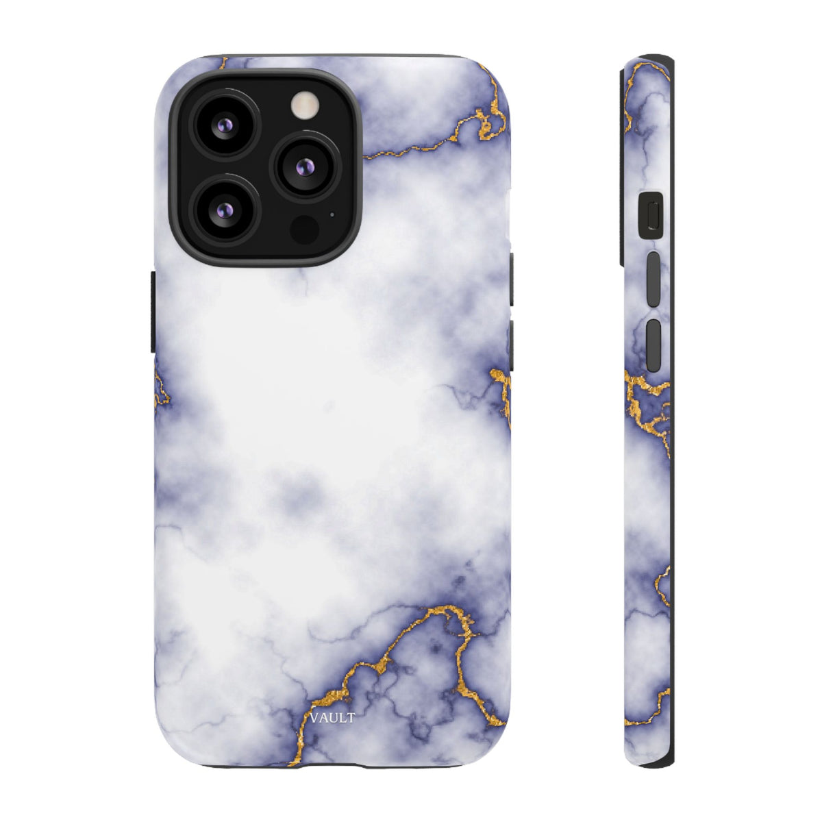 Purple Marble Tough Phone Case with Gold Veins
