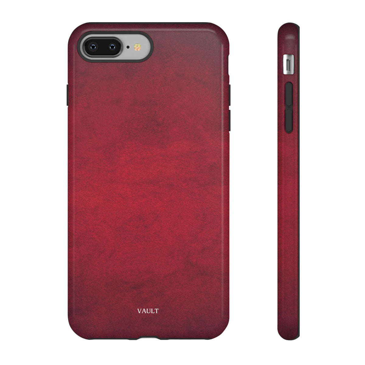 Red Leather Texture Phone Case Impact-Resistant Case