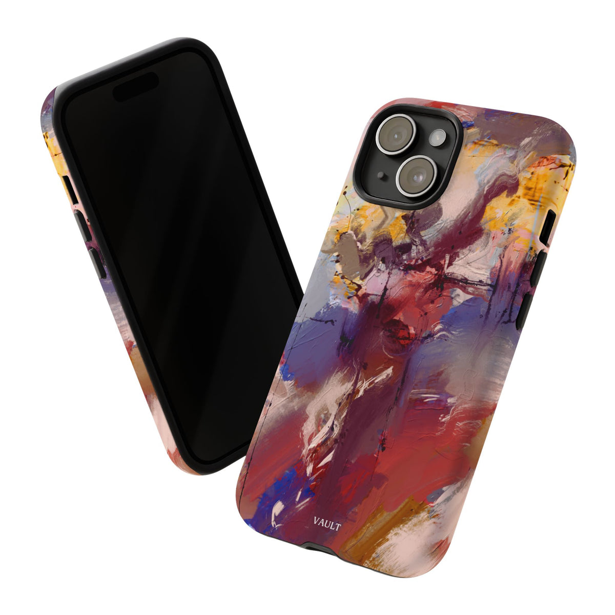 Abstract Brushstroke Tough Phone Case — Colorful Protective iPhone Cover