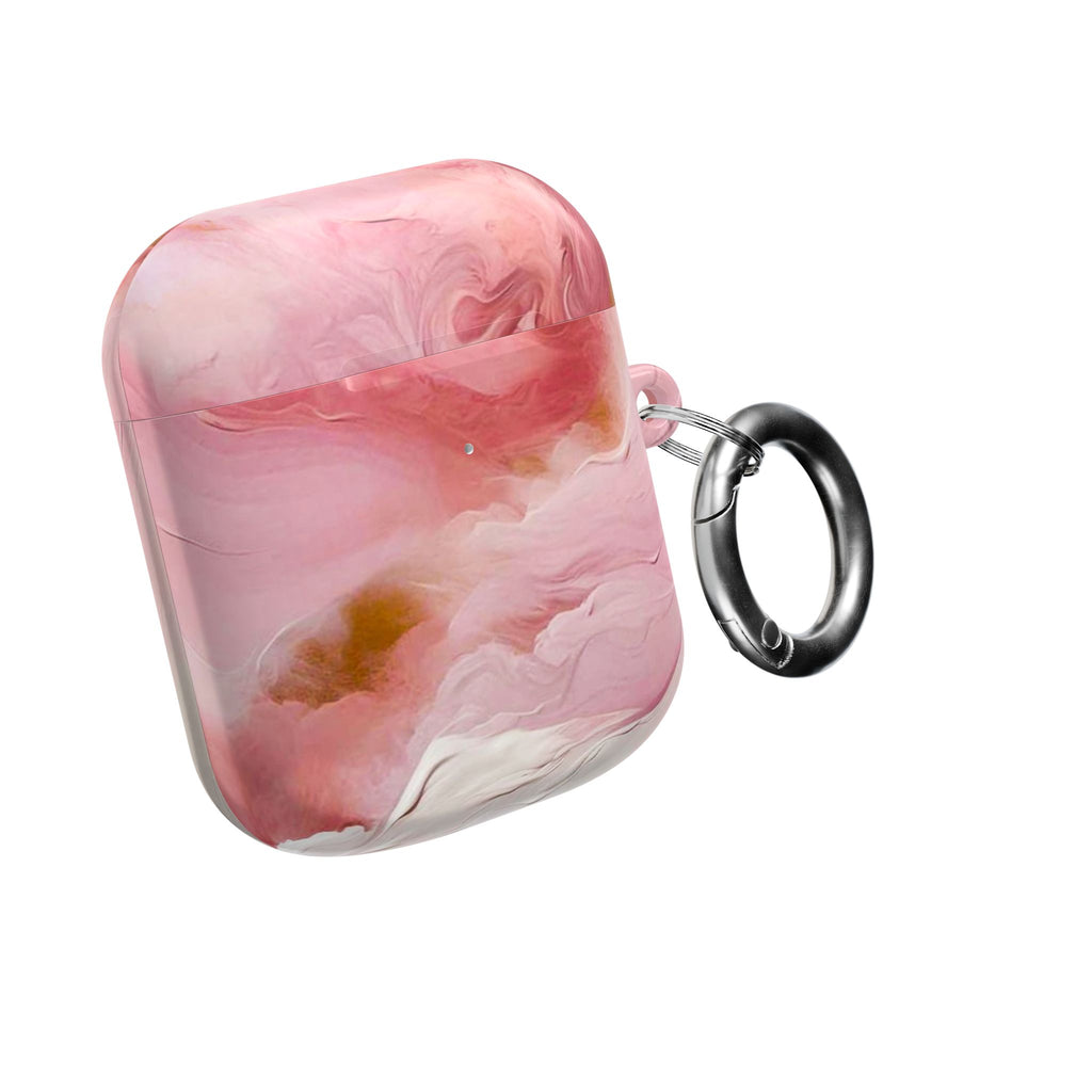 Pink Marble AirPod Case – Swirl Pattern Protective Cover