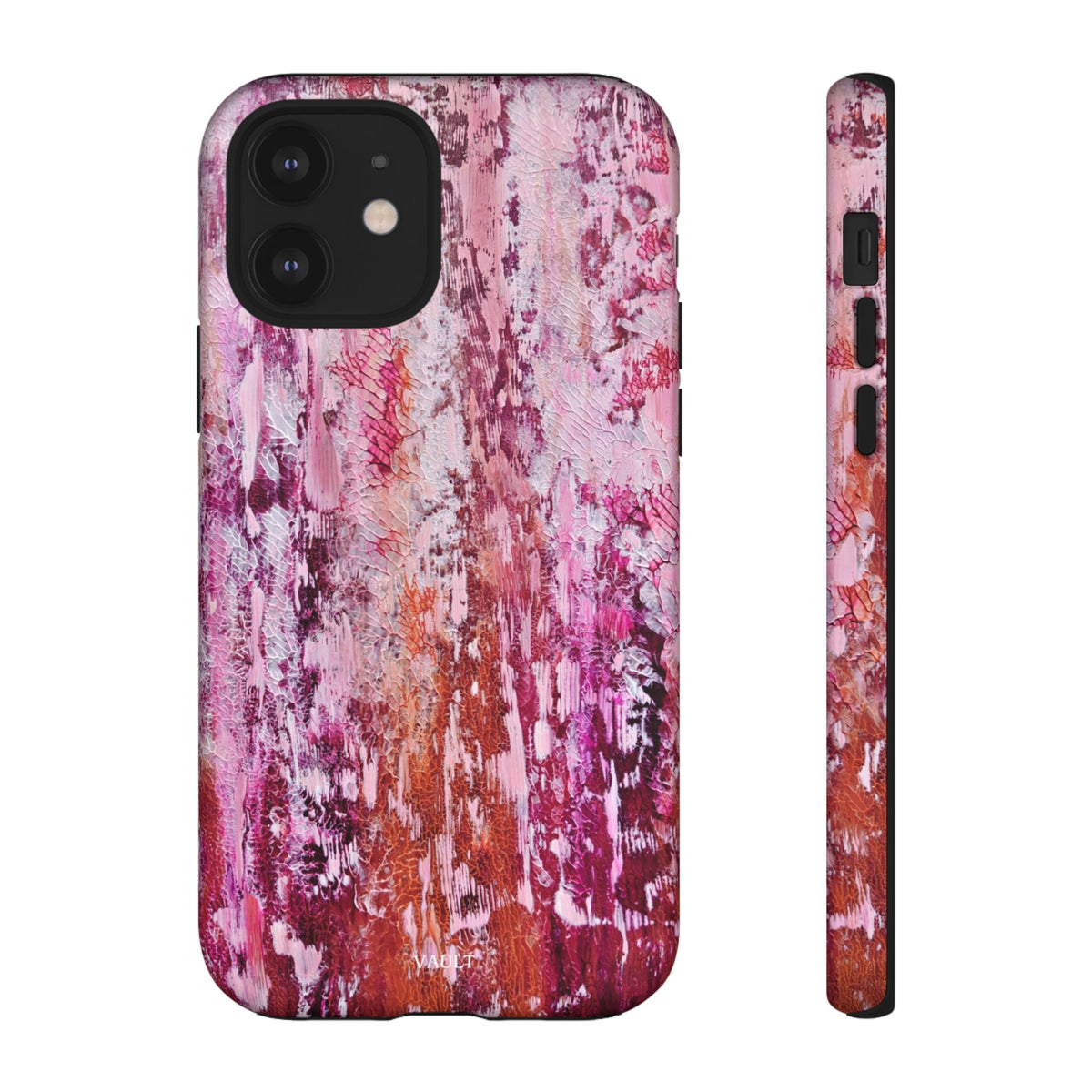 Pink Abstract Art Tough Phone Case — Protective Artistic Phone Cover