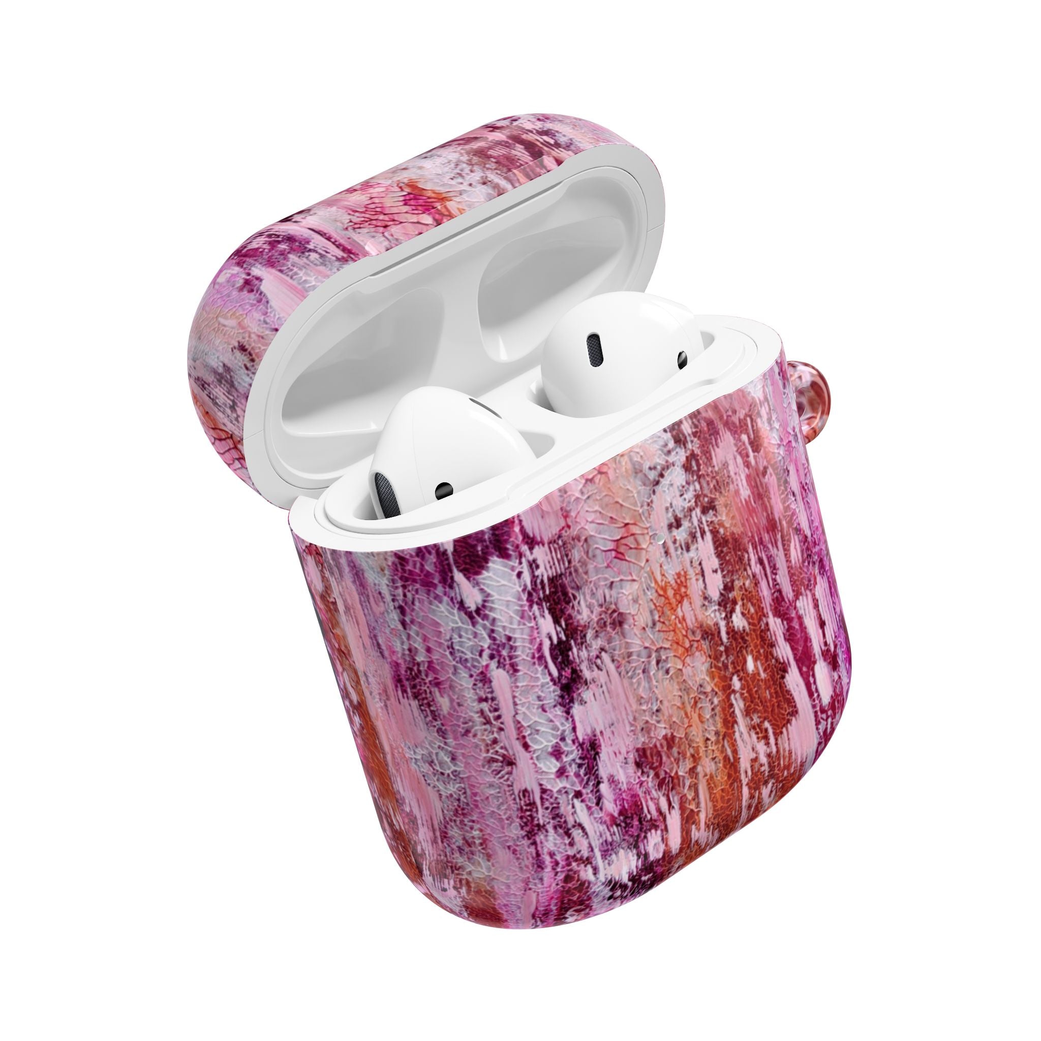 Abstract Pink Marble AirPod Case – Protective Artistic Earbud Cover