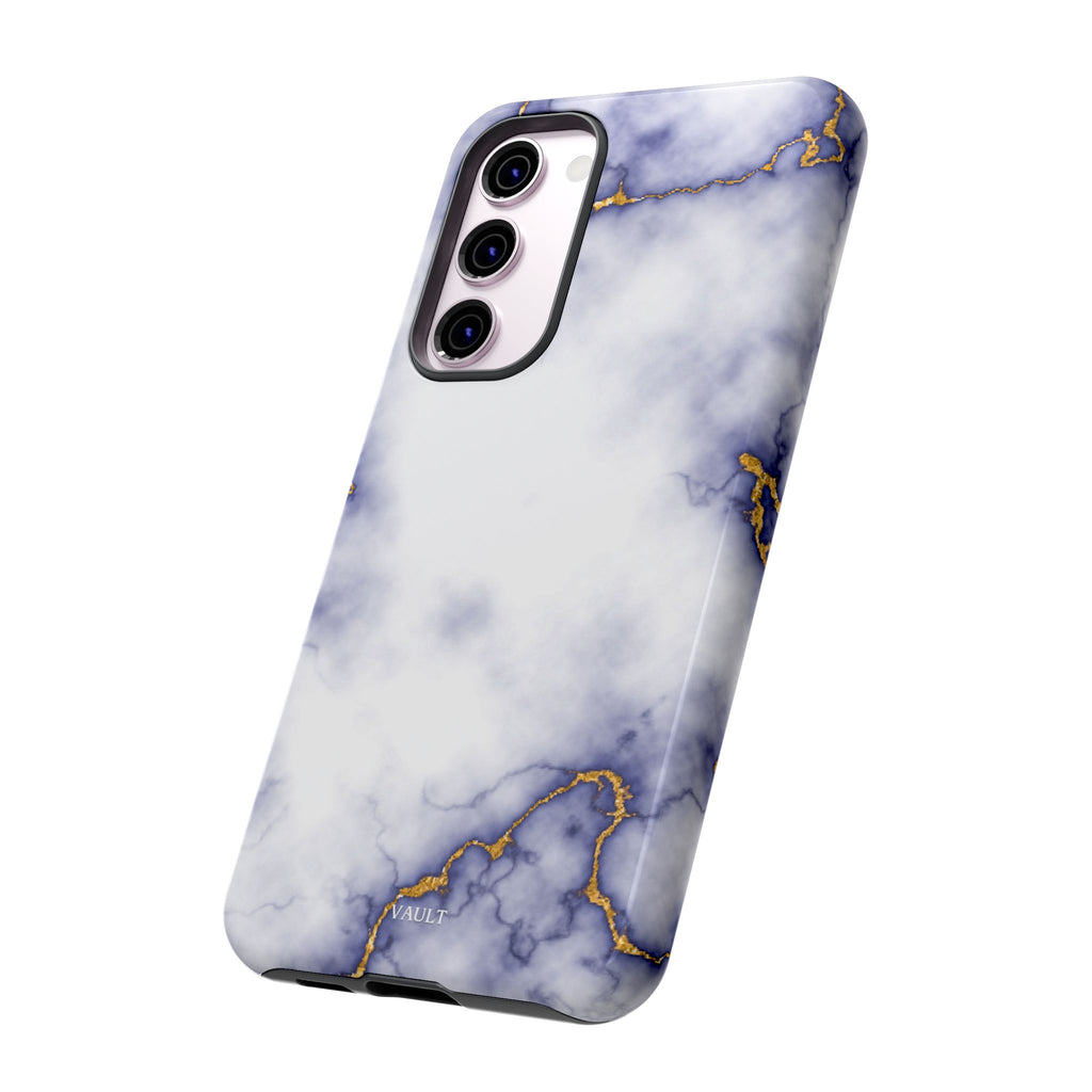 Purple Marble Tough Phone Case with Gold Veins