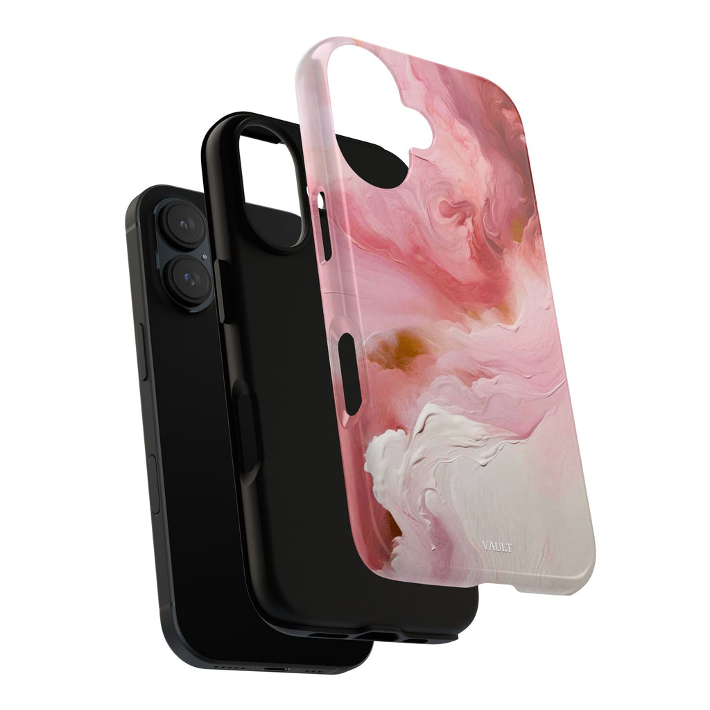 Pink Marble Tough Phone Case — Protective Artistic Phone Cover