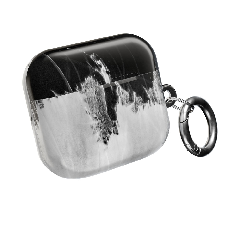 Marble Ink AirPod Case — Black & White Abstract Protective Cover