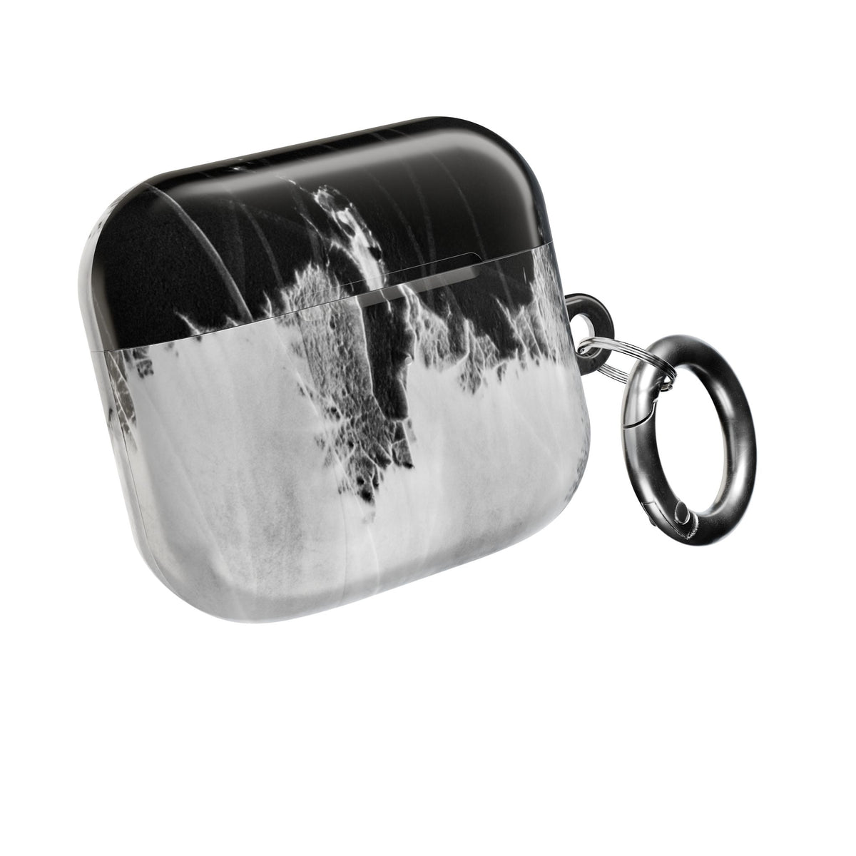 Marble Ink AirPod Case — Black & White Abstract Protective Cover