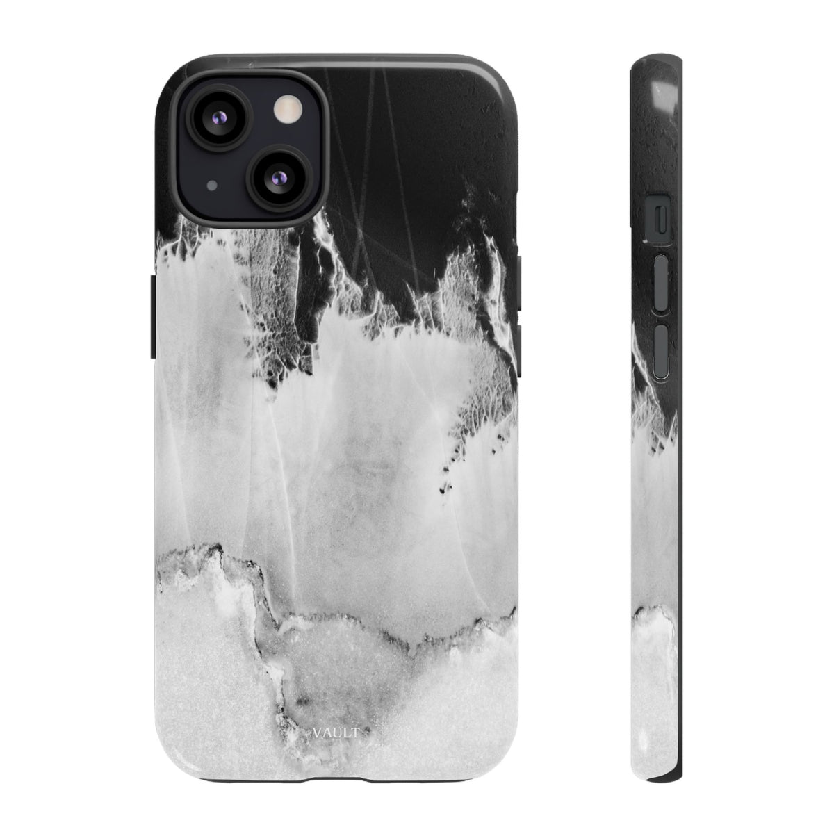Marble Ink Tough Case — Black & White Abstract Phone Cover