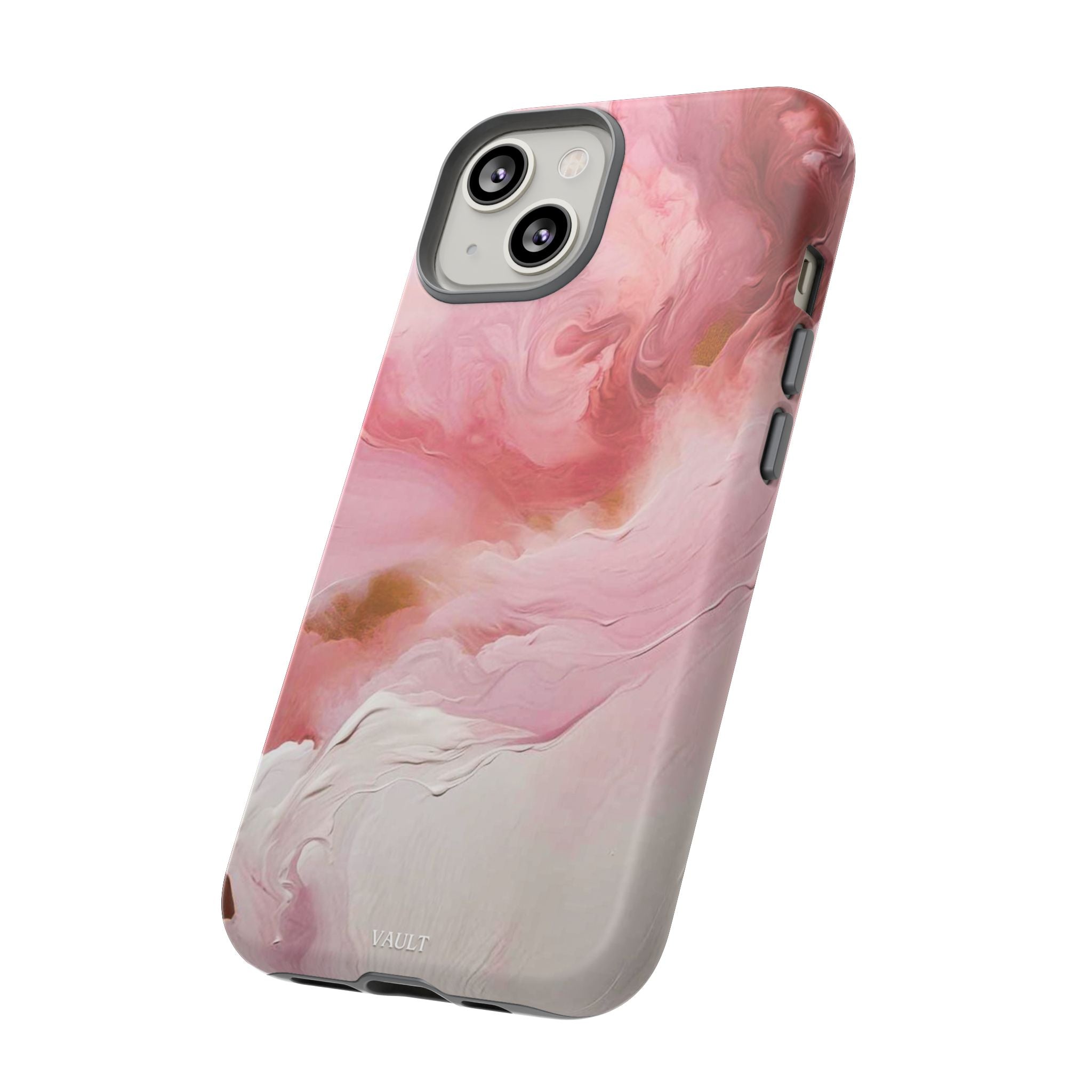 Pink Marble Tough Phone Case — Protective Artistic Phone Cover