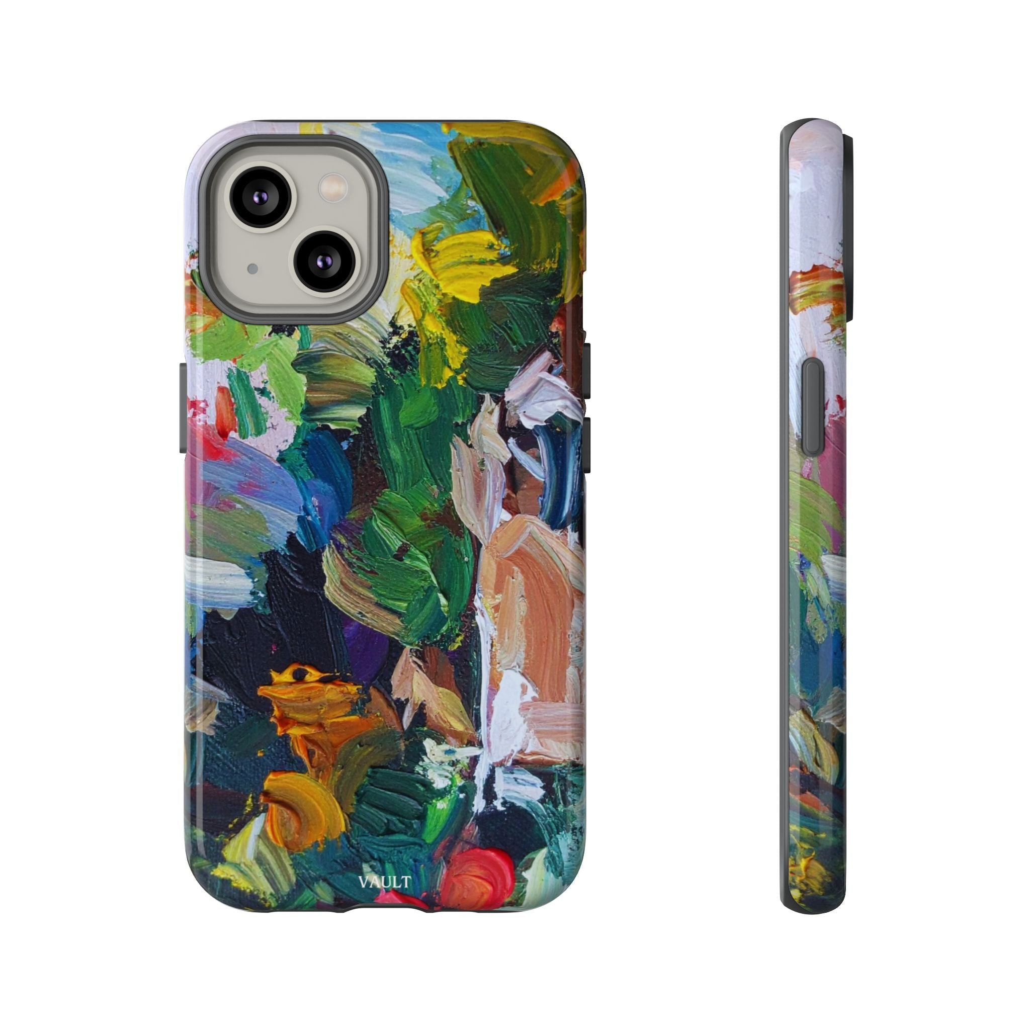 Abstract Paint Brushstroke Phone Case — Colorful Artistic Tough Case
