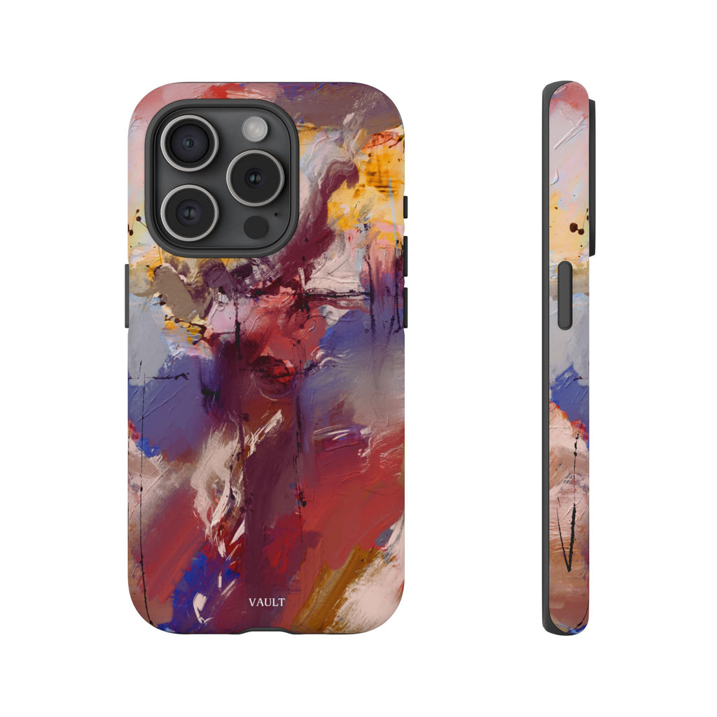 Abstract Brushstroke Tough Phone Case — Colorful Protective iPhone Cover