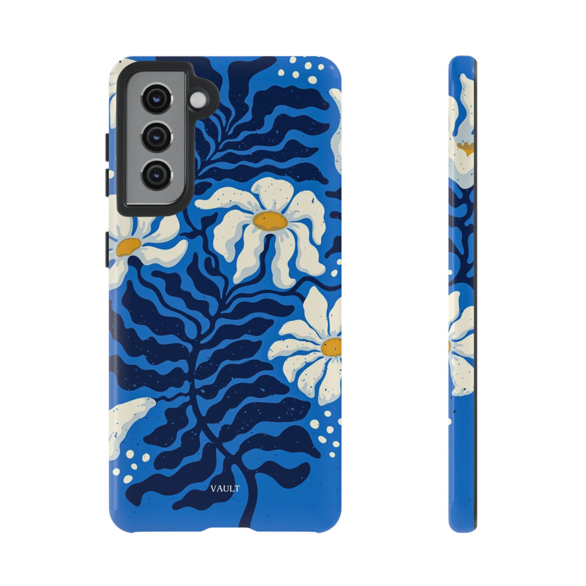 Blue Daisy Tough Phone Case — Floral Protective Phone Cover