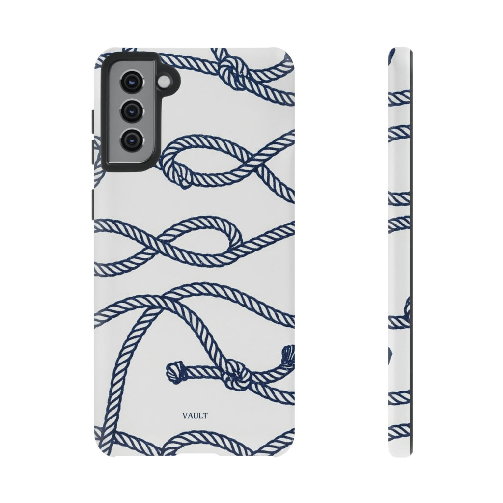Nautical Rope Tough Case — Protective Phone Cover with Navy Knot Design