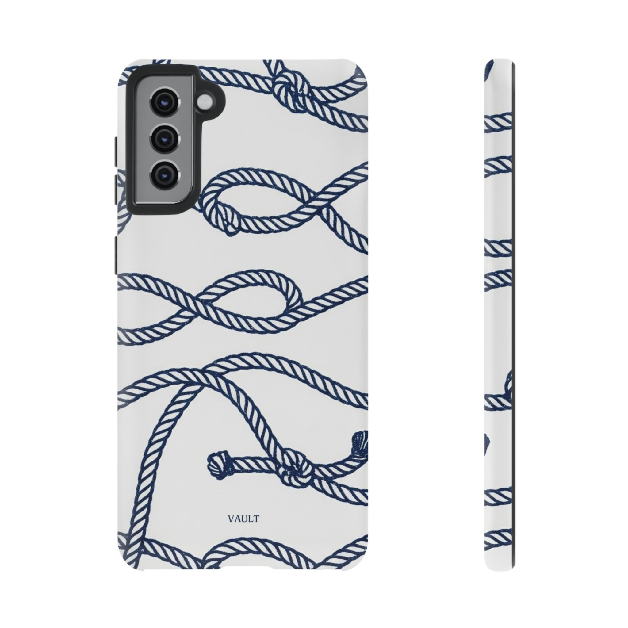 Nautical Rope Tough Case — Protective Phone Cover with Navy Knot Design