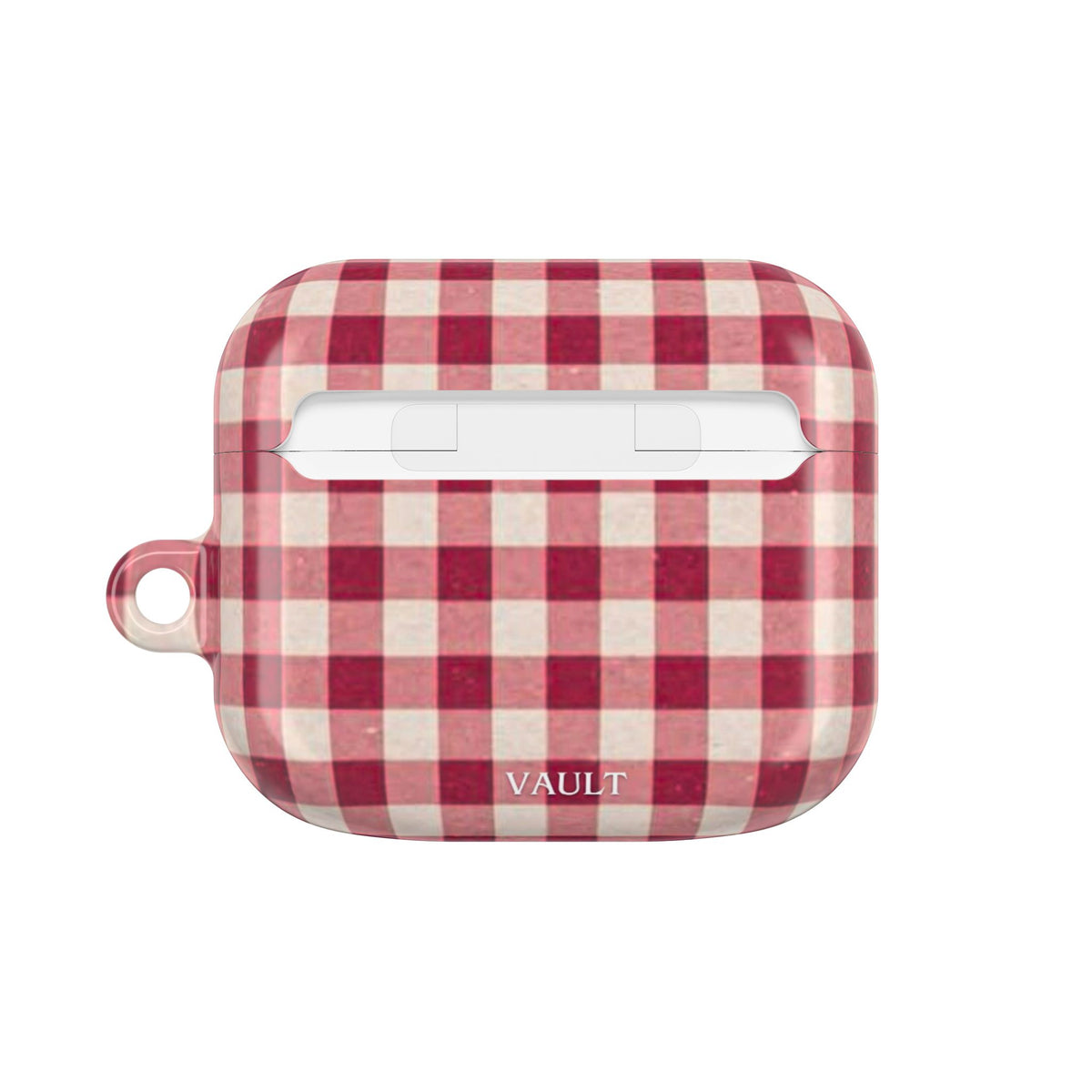 Plaid AirPod Case — Red Buffalo Check Protective Cover