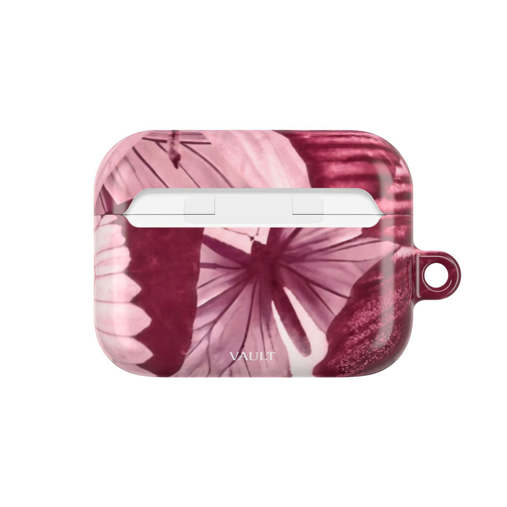 Floral Parasol AirPod Case — Vintage Pink Umbrella Design