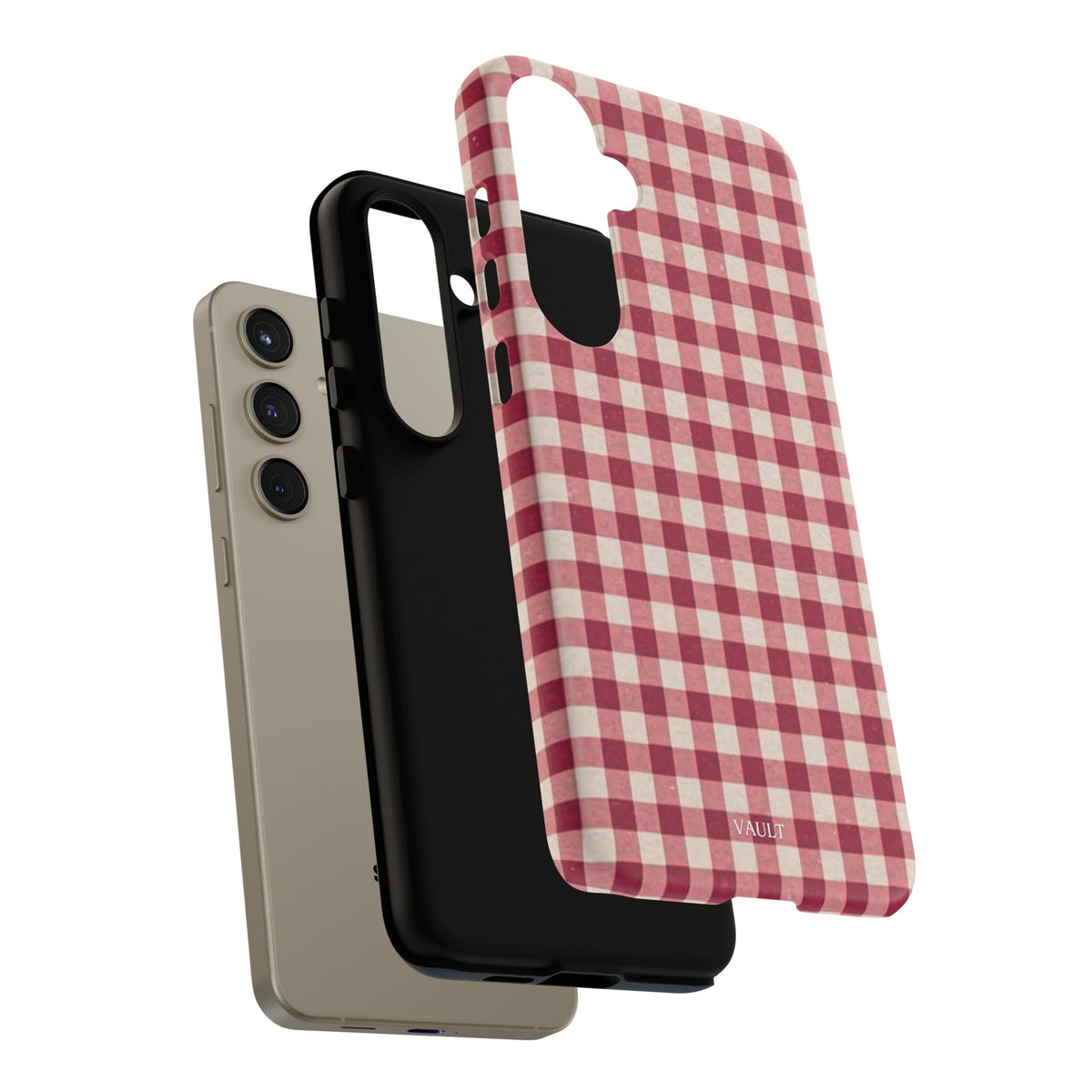 Gingham Phone Case — Red Plaid Tough Case