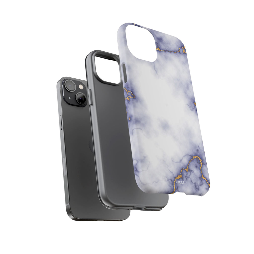 Purple Marble Tough Phone Case with Gold Veins