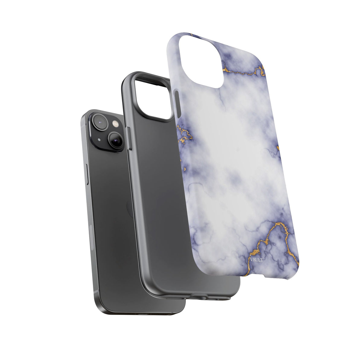 Purple Marble Tough Phone Case with Gold Veins