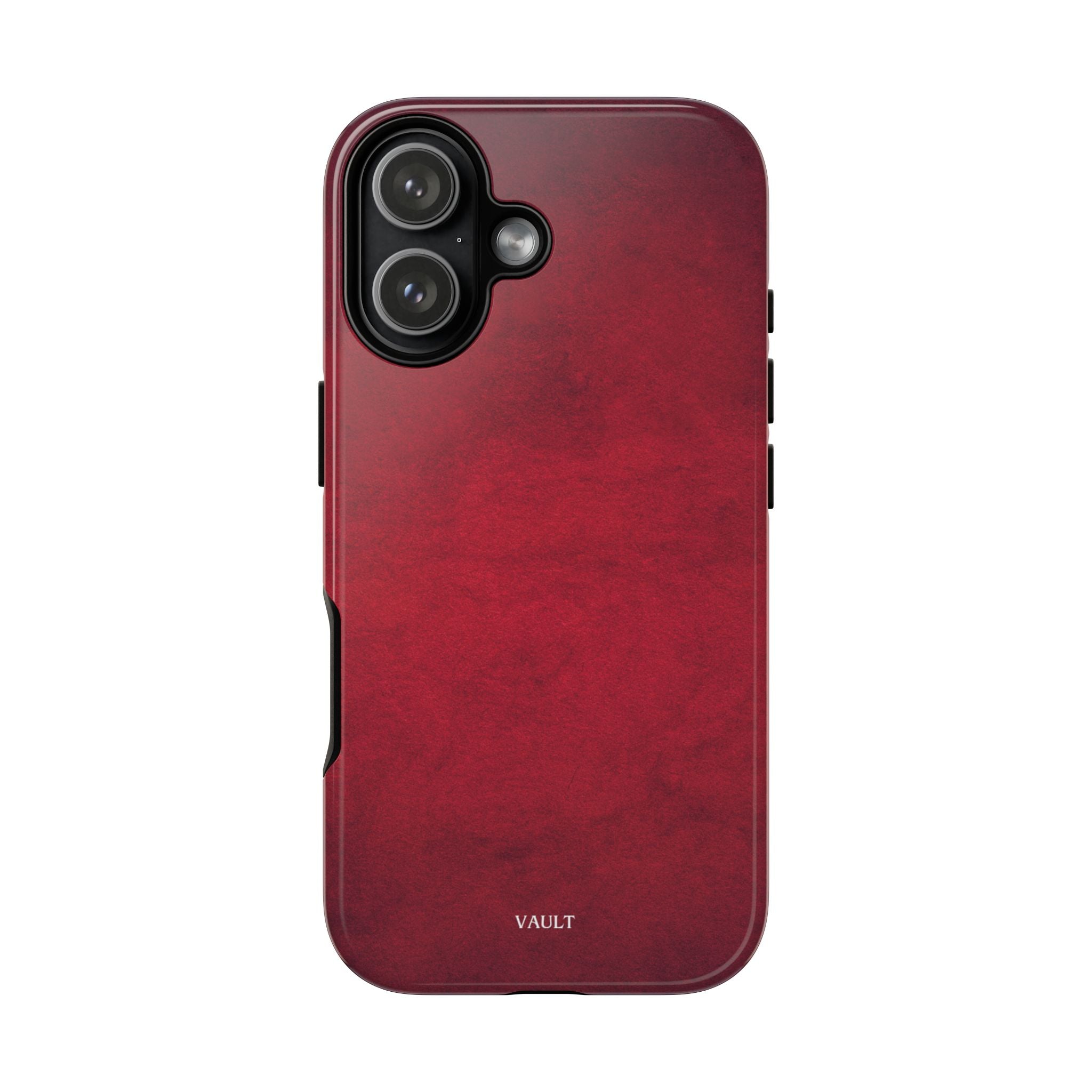 Red Leather Texture Phone Case Impact-Resistant Case