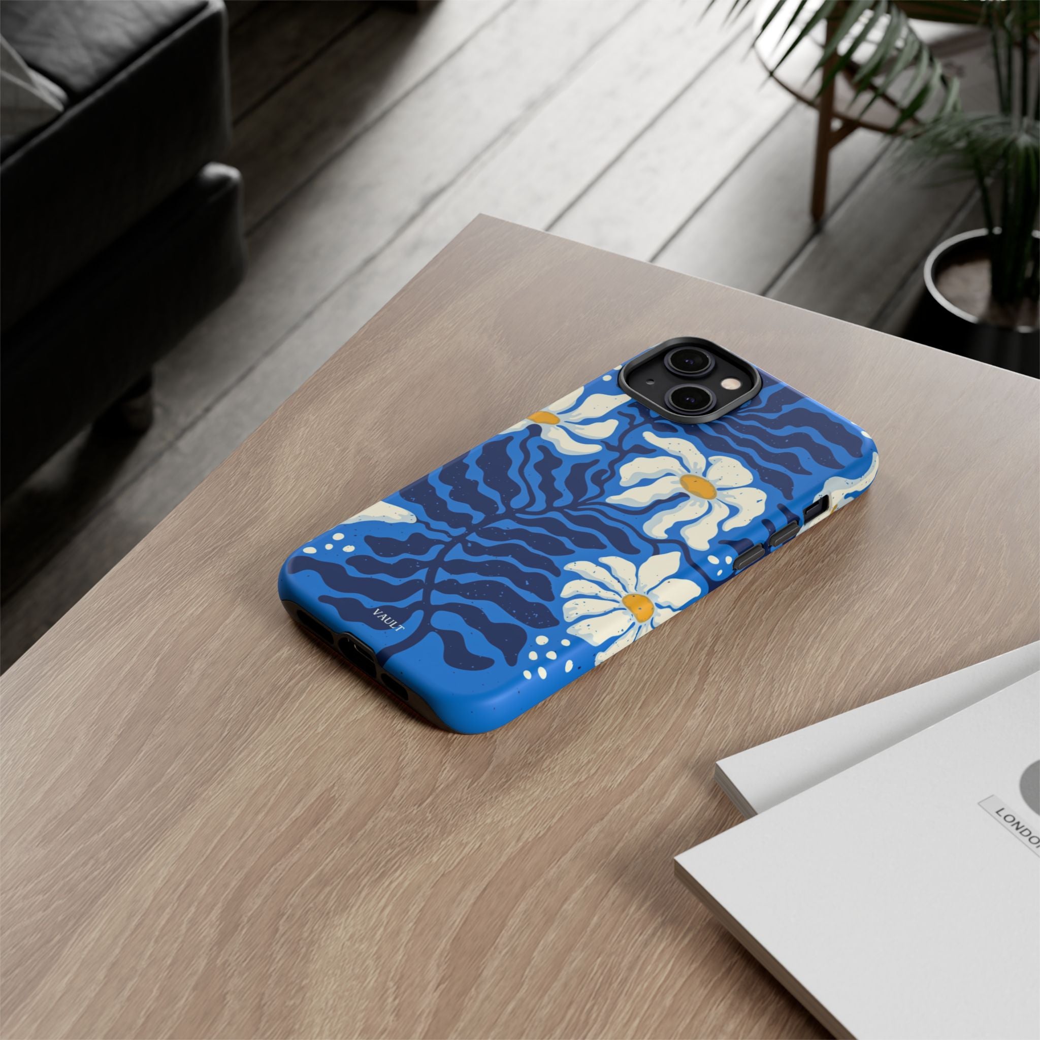 Blue Daisy Tough Phone Case — Floral Protective Phone Cover