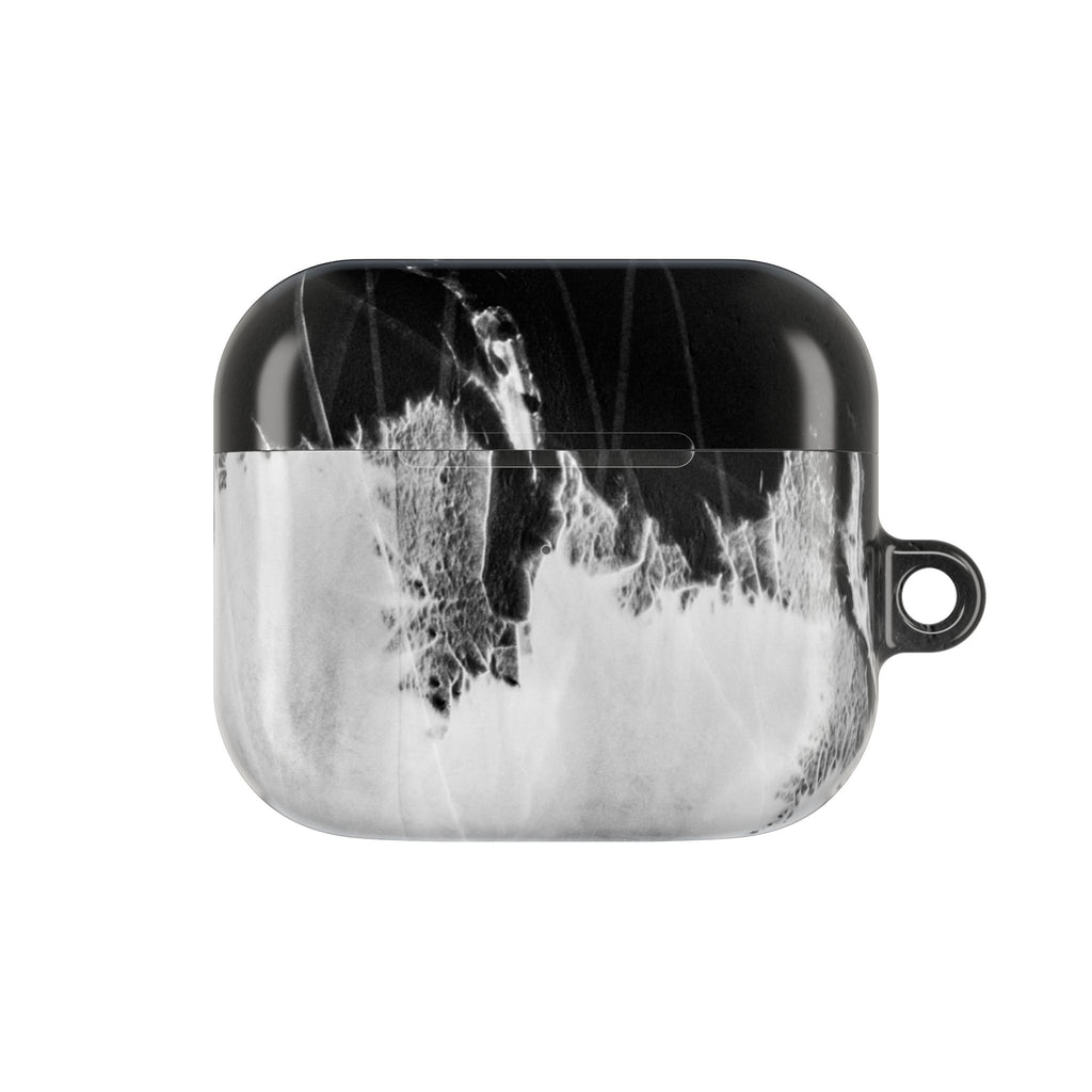 Marble Ink AirPod Case — Black & White Abstract Protective Cover