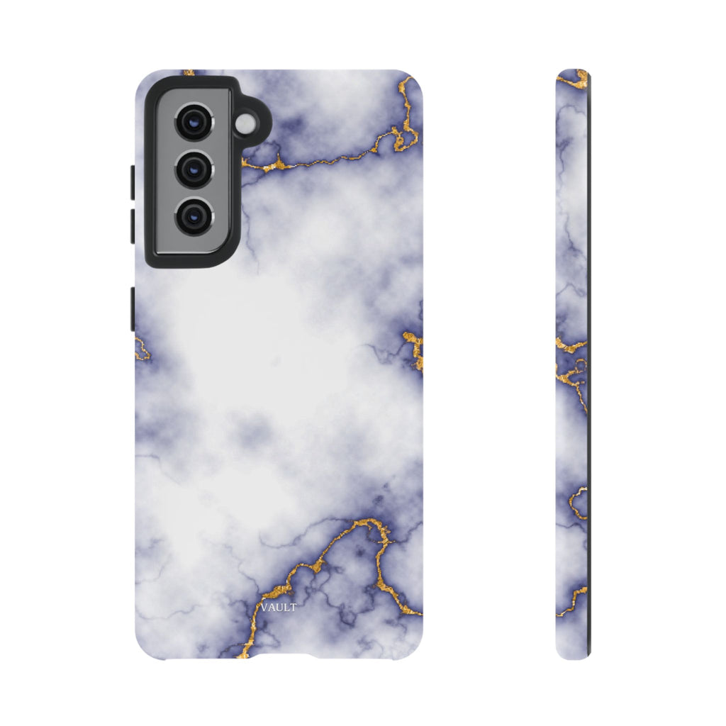 Purple Marble Tough Phone Case with Gold Veins