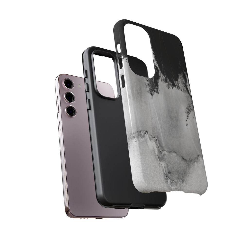 Marble Ink Tough Case — Black & White Abstract Phone Cover