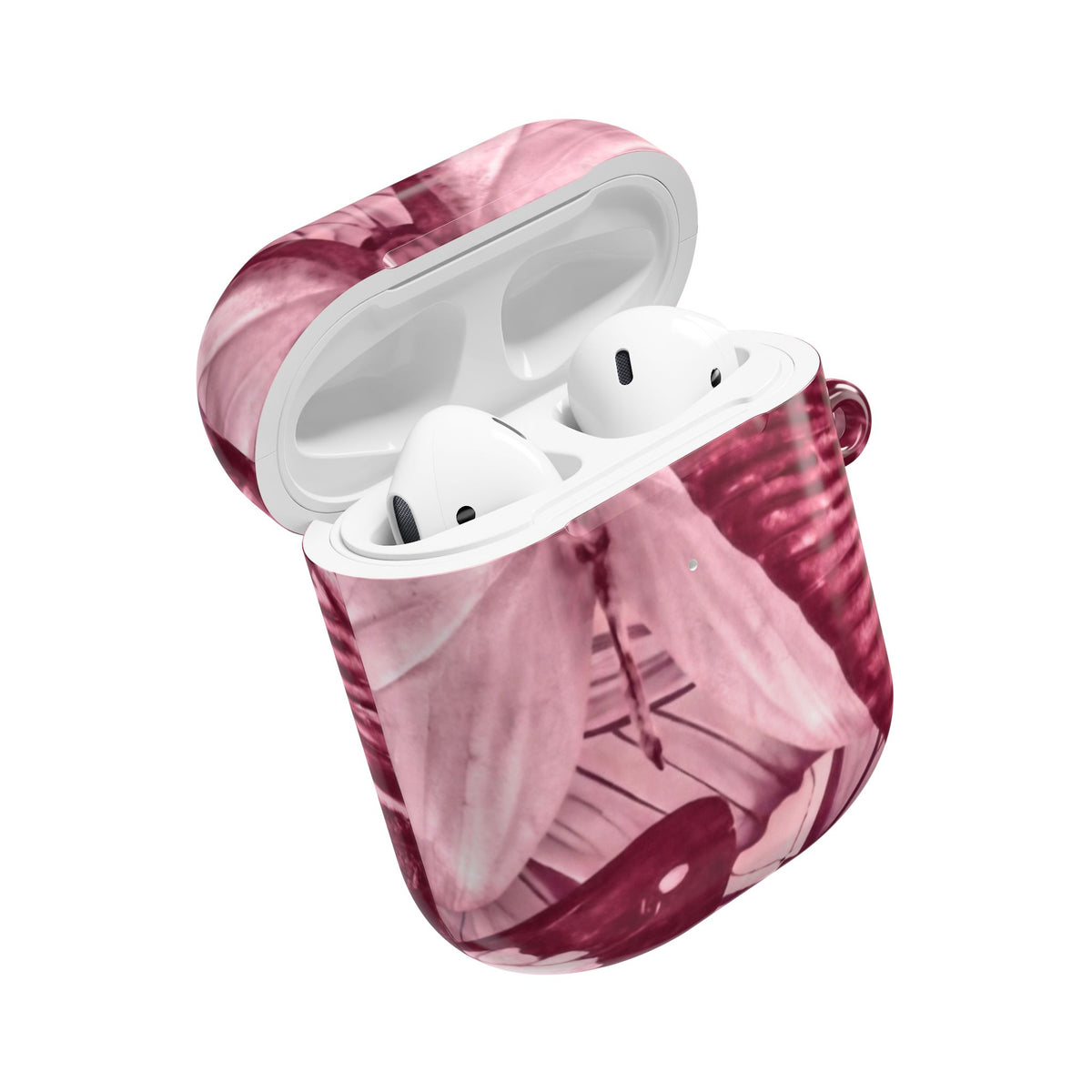 Floral Parasol AirPod Case — Vintage Pink Umbrella Design