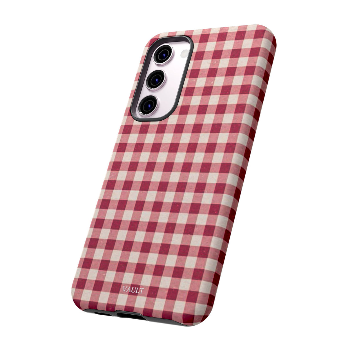 Gingham Phone Case — Red Plaid Tough Case
